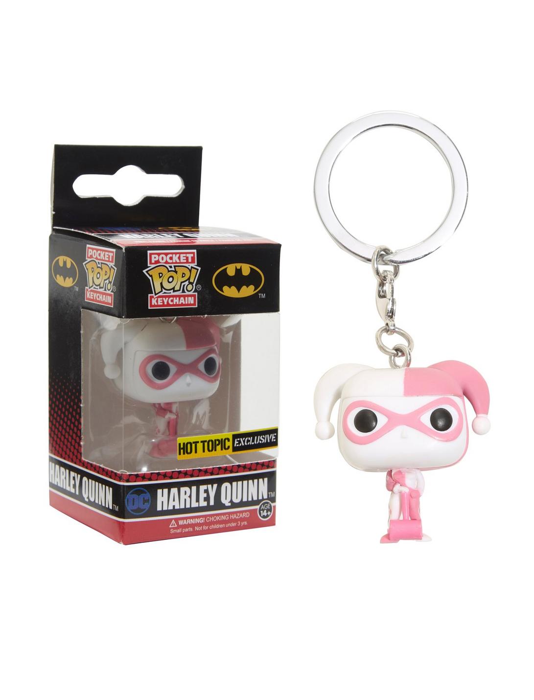 Funko DC Comics Batman Harley Quinn (Pink) Pocket POP! Key Chain Hot Topic Exclusive, , hi-res
