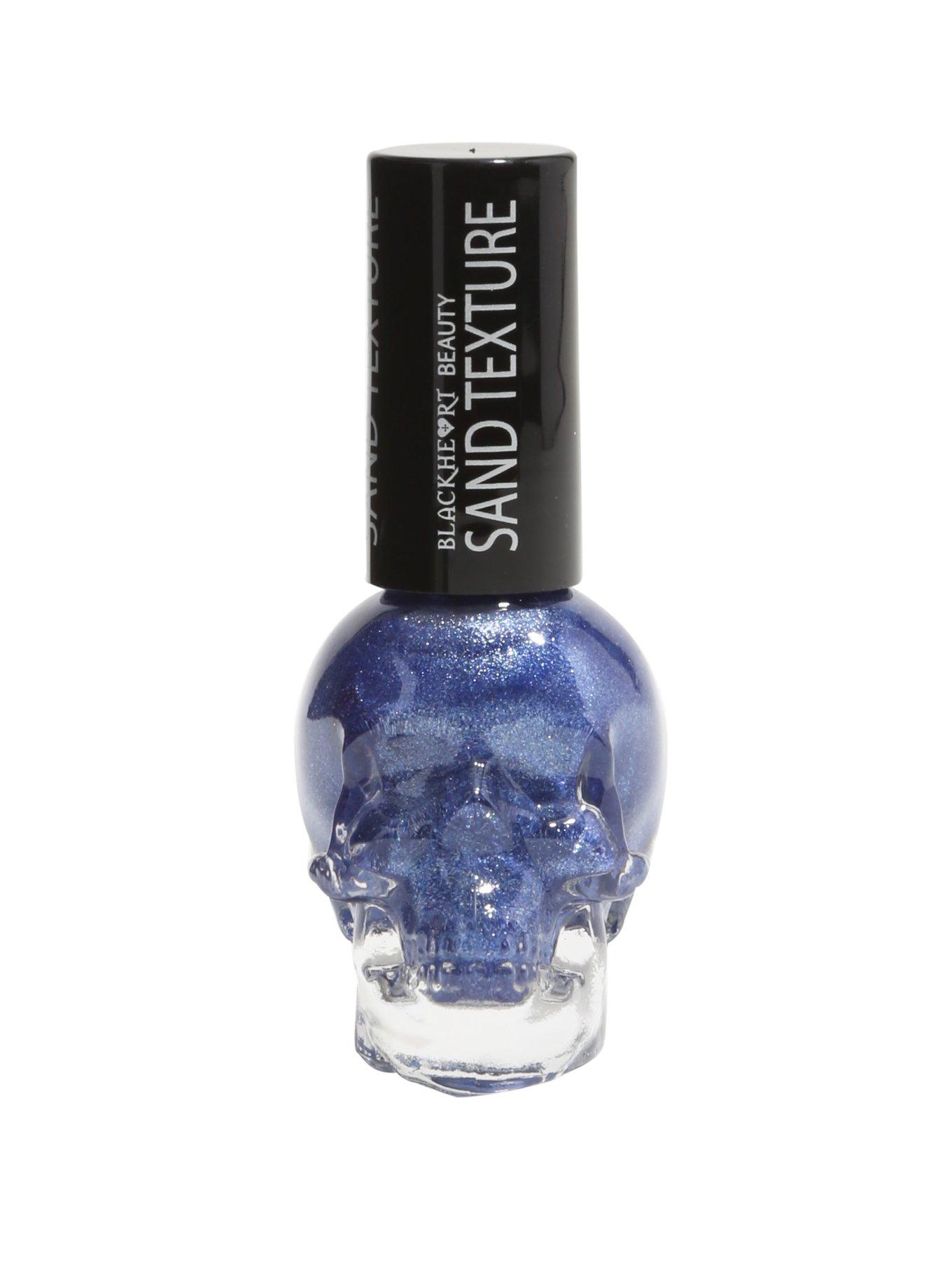 Blackheart Beauty Blue Shimmer Sand Texture Nail Polish, , hi-res