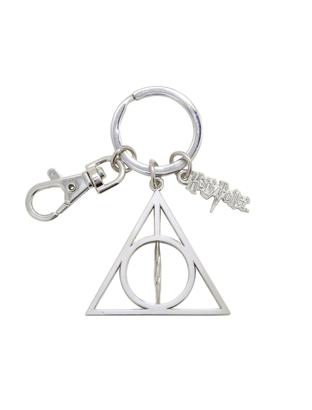 Harry Potter Deathly Hallows Metal Key Chain, , hi-res