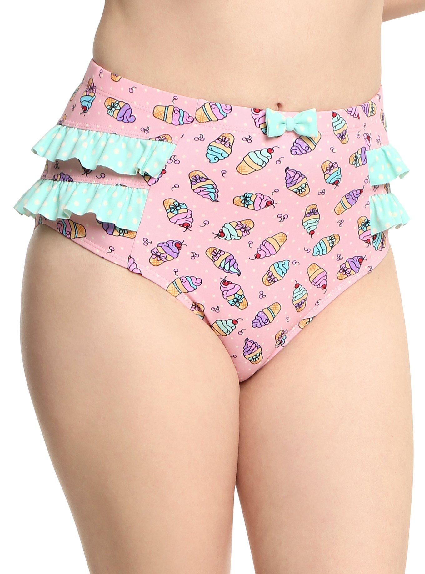 Ice Cream Pinup Swim Bottoms, MULTI, hi-res