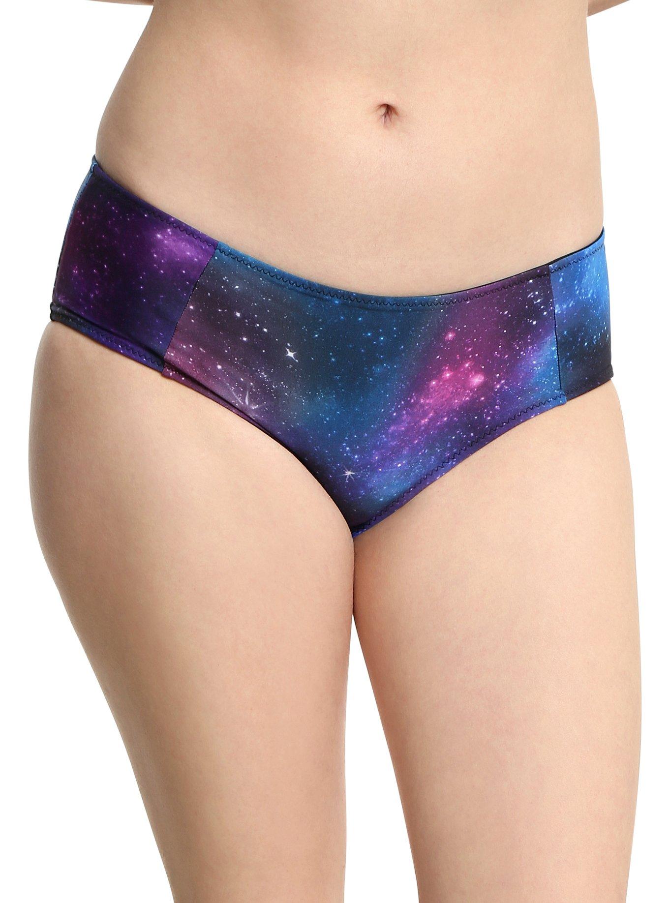 Galaxy Print Reversible Swim Bottoms, MULTI, hi-res