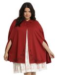 Disney Beauty And The Beast Belle Cape Plus Size, RED, hi-res