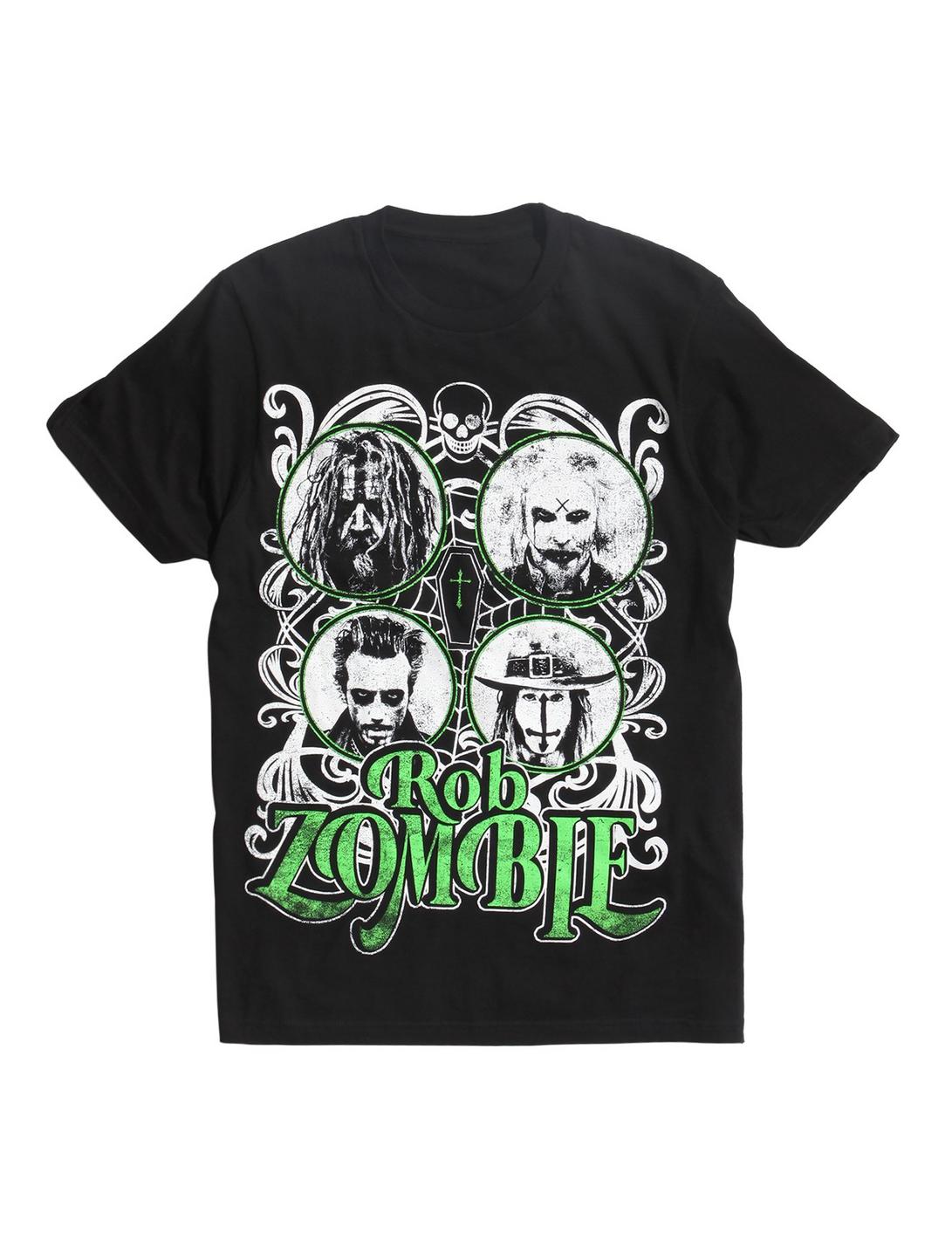 Rob Zombie Green Band T-Shirt, BLACK, hi-res