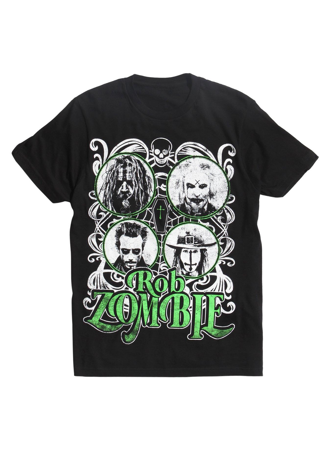 Rob Zombie Green Band T-Shirt, BLACK, hi-res