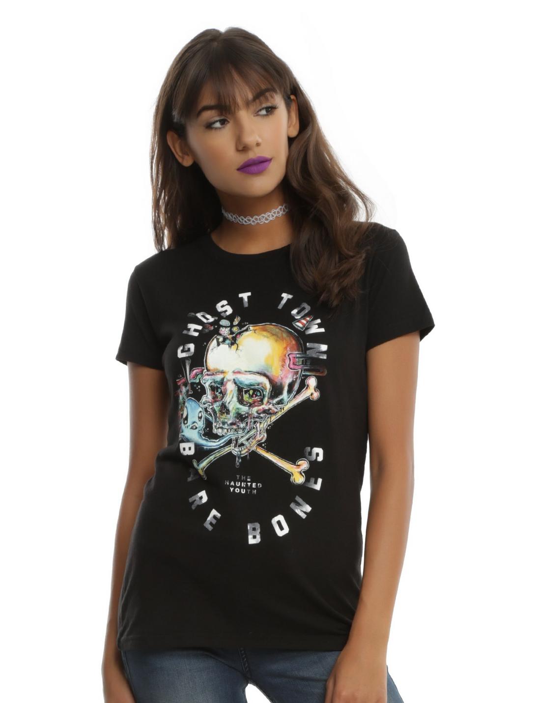 Ghost Town Bare Bones Girls T-Shirt, BLACK, hi-res