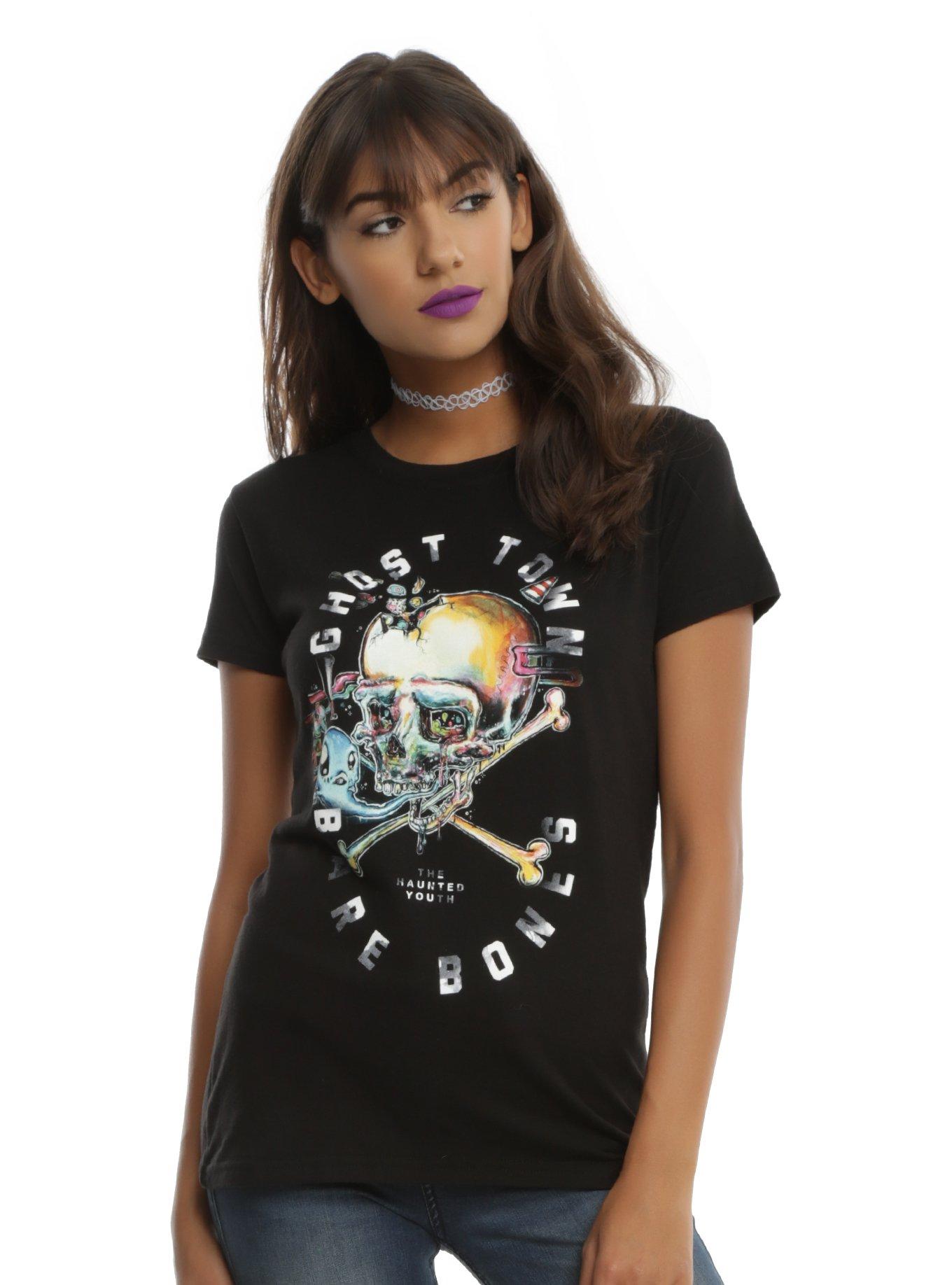Ghost Town Bare Bones Girls T-Shirt, BLACK, hi-res