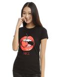 DNCE Cherry Red Mouth Girls T-Shirt, BLACK, hi-res