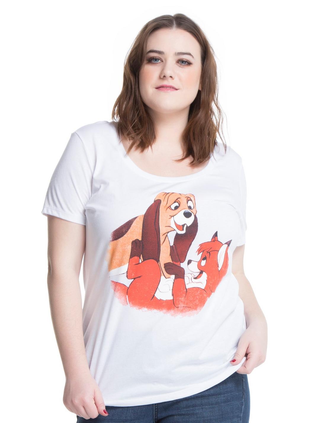 Disney The Fox And The Hound Classic Tod & Copper Girls T-Shirt Plus Size, HEATHER GREY, hi-res