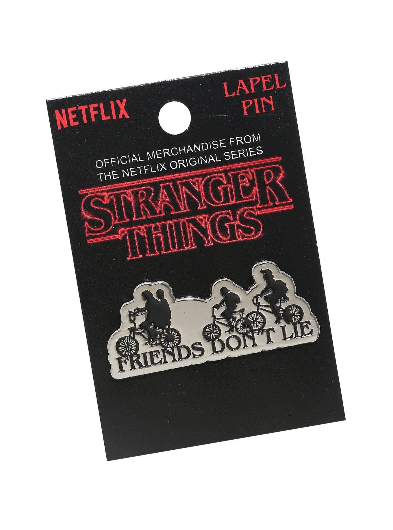 Stranger Things Friends Don't Lie Enamel Pin, , hi-res