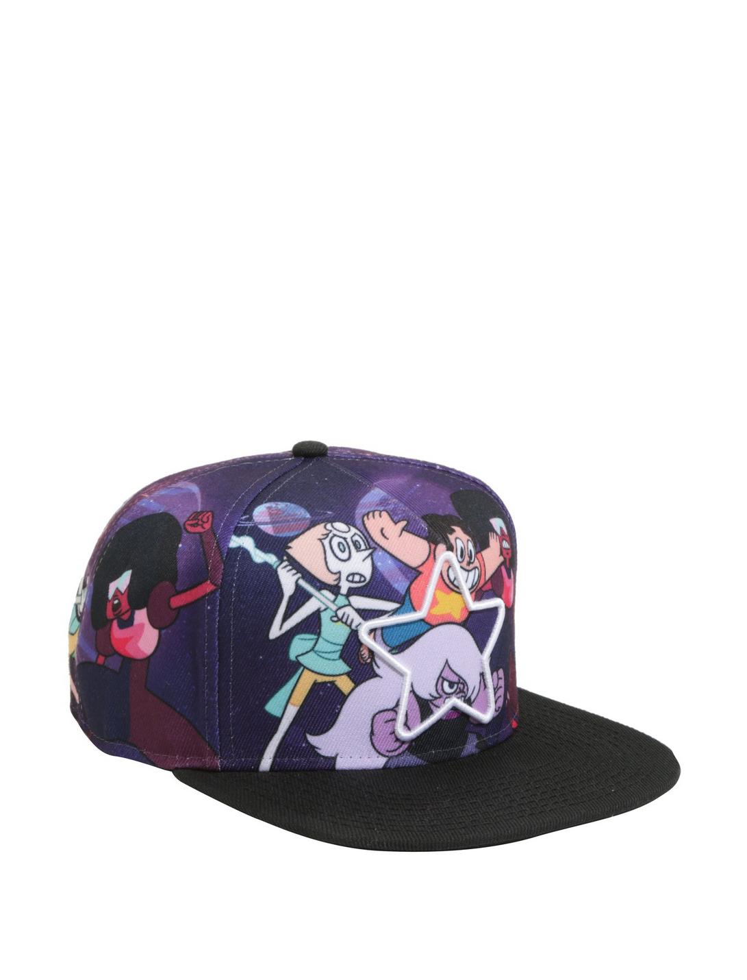 Steven Universe White Star Sublimated Crown Snapback Hat, , hi-res