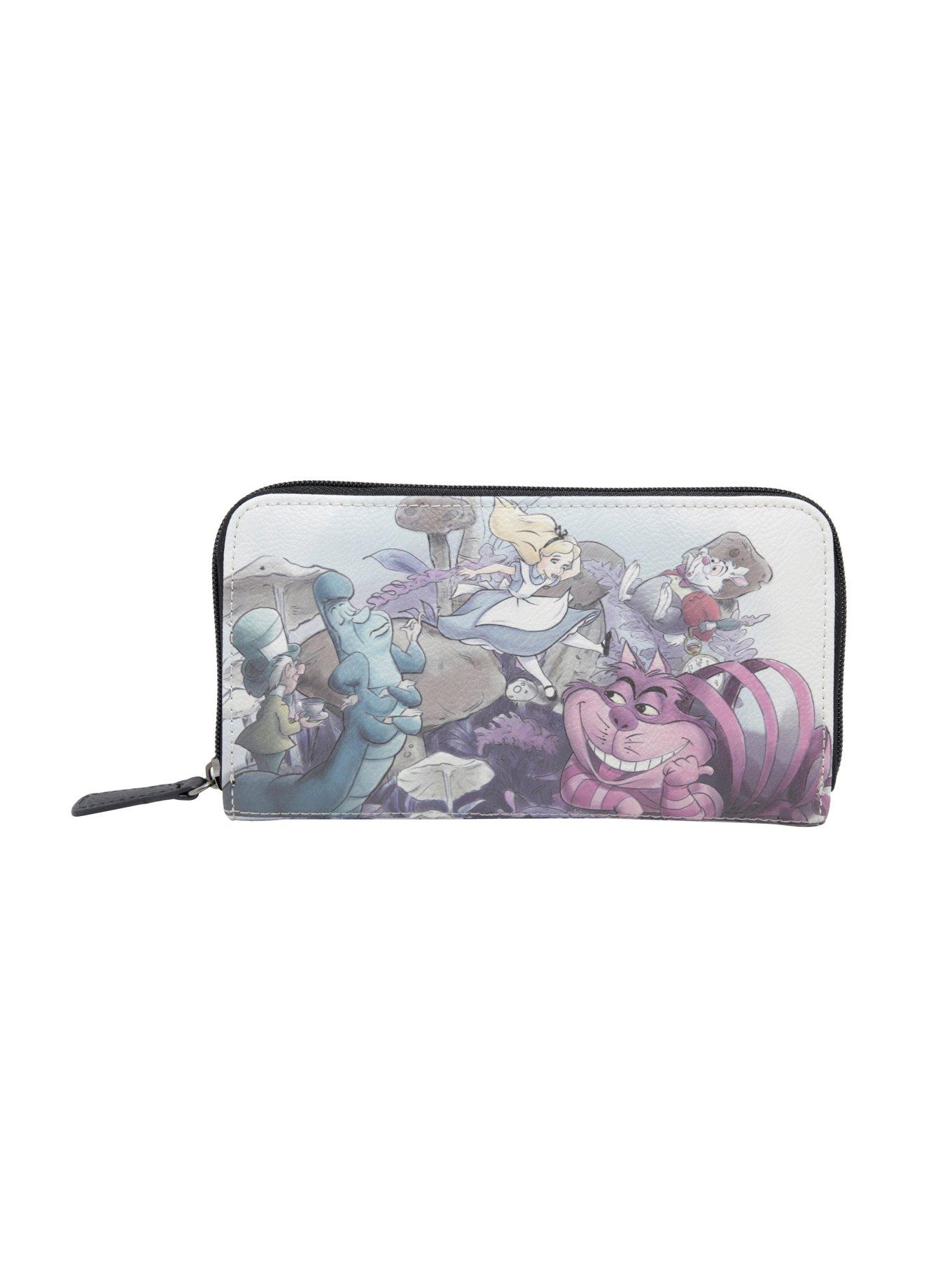 Loungefly Disney Alice In Wonderland Watercolor Scene Zip Wallet, , hi-res