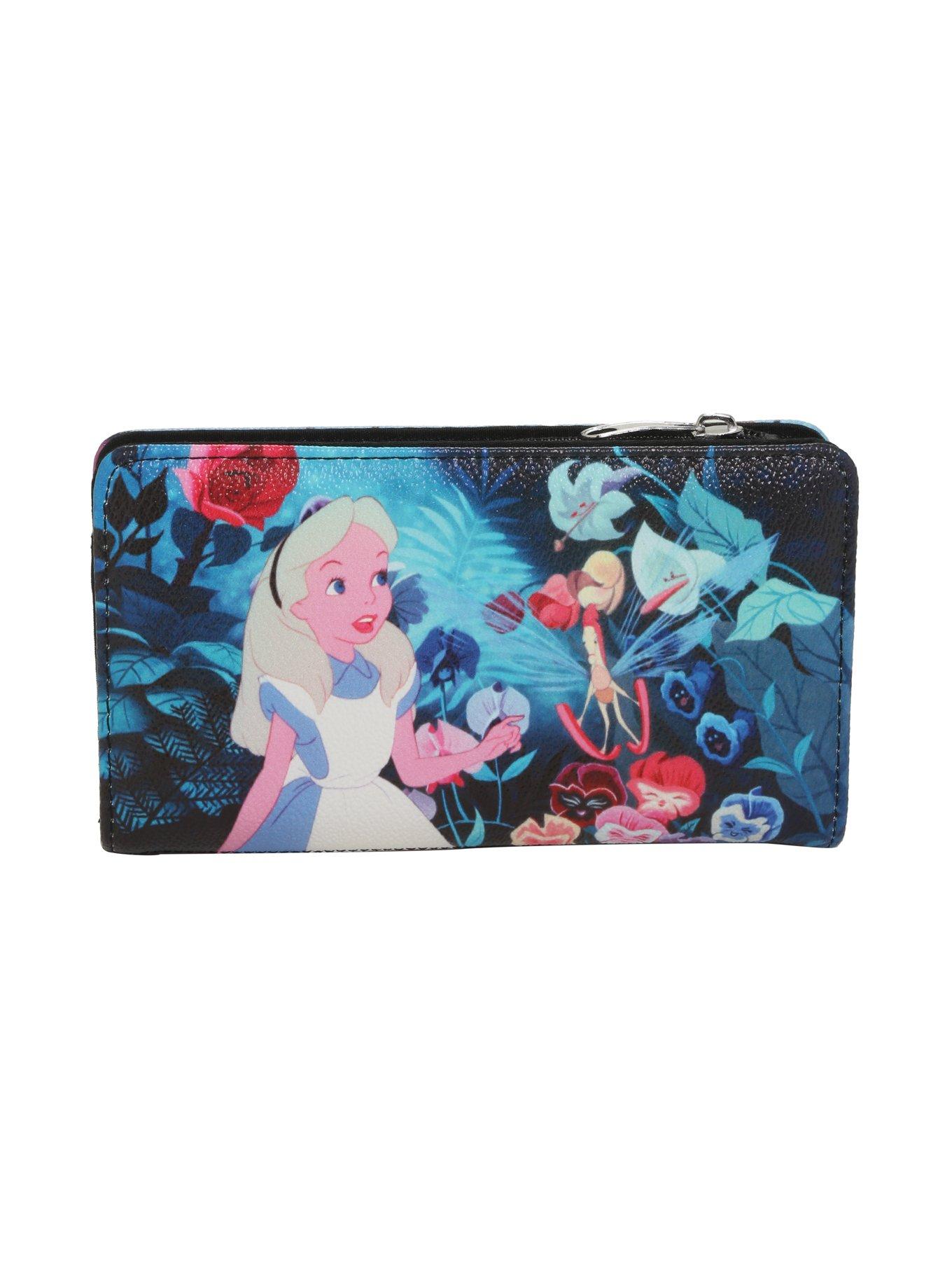 Loungefly Alice In Wonderland Flowers Zipper Wallet | Hot Topic