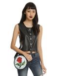 Disney Beauty And The Beast Stained Glass Enchanted Rose Crossbody Bag, , hi-res