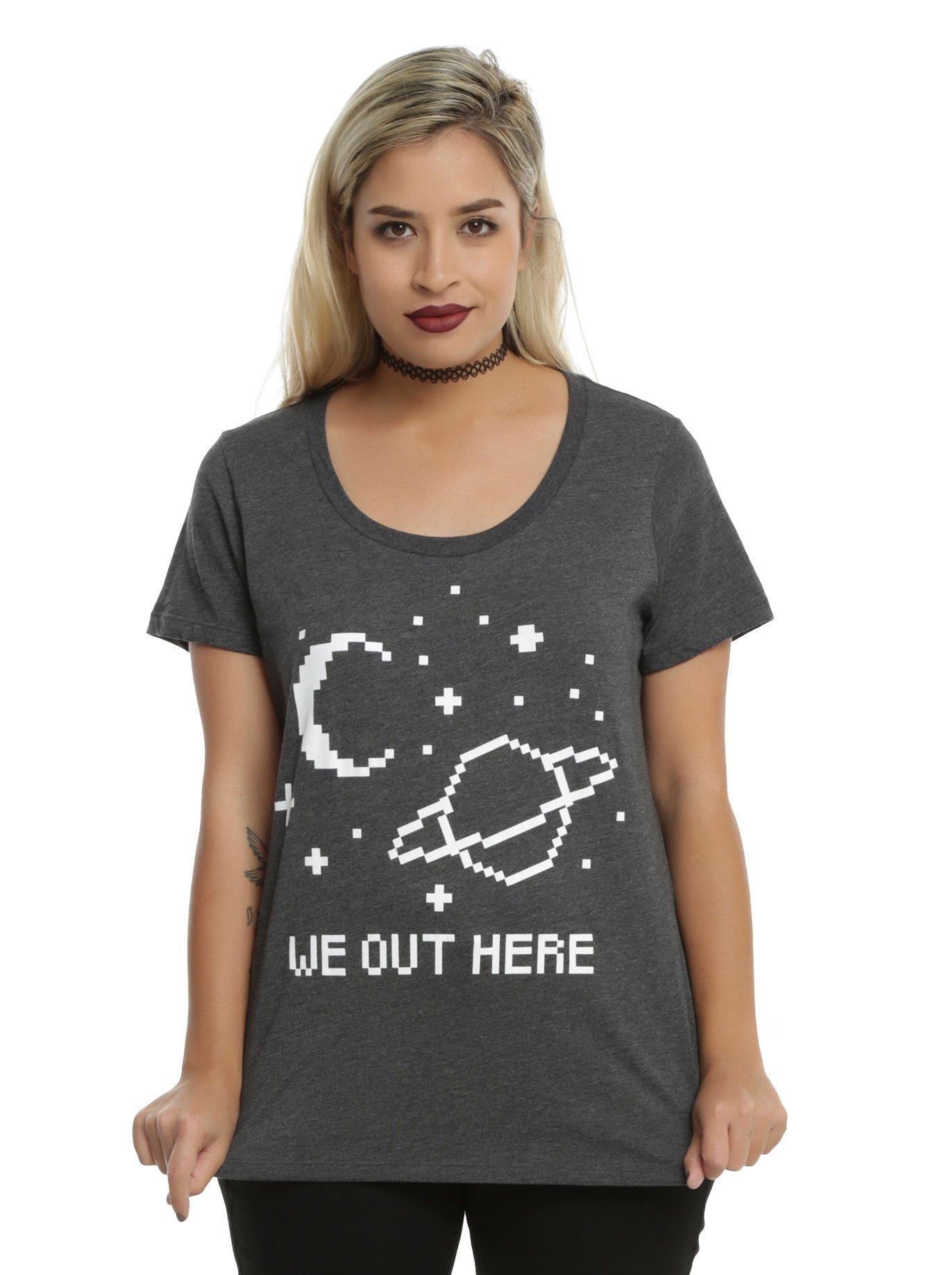 We Out Here Girls T-Shirt Plus Size, BLACK, hi-res