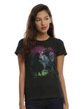 Disney Alice In Wonderland Rainbow Forest Silhouette Girls T-Shirt, BLACK, hi-res