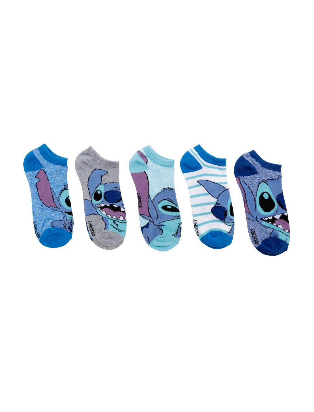 Disney Lilo & Stitch Faces No-Show Socks 5 Pair, , hi-res