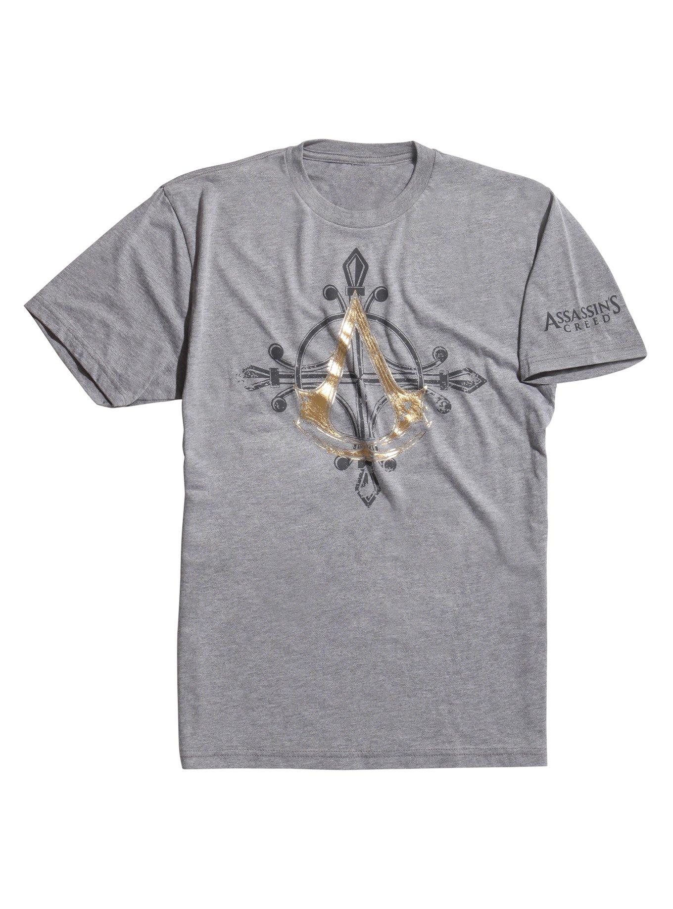 Assassin's Creed Gold Foil Logo T-Shirt, GREY, hi-res