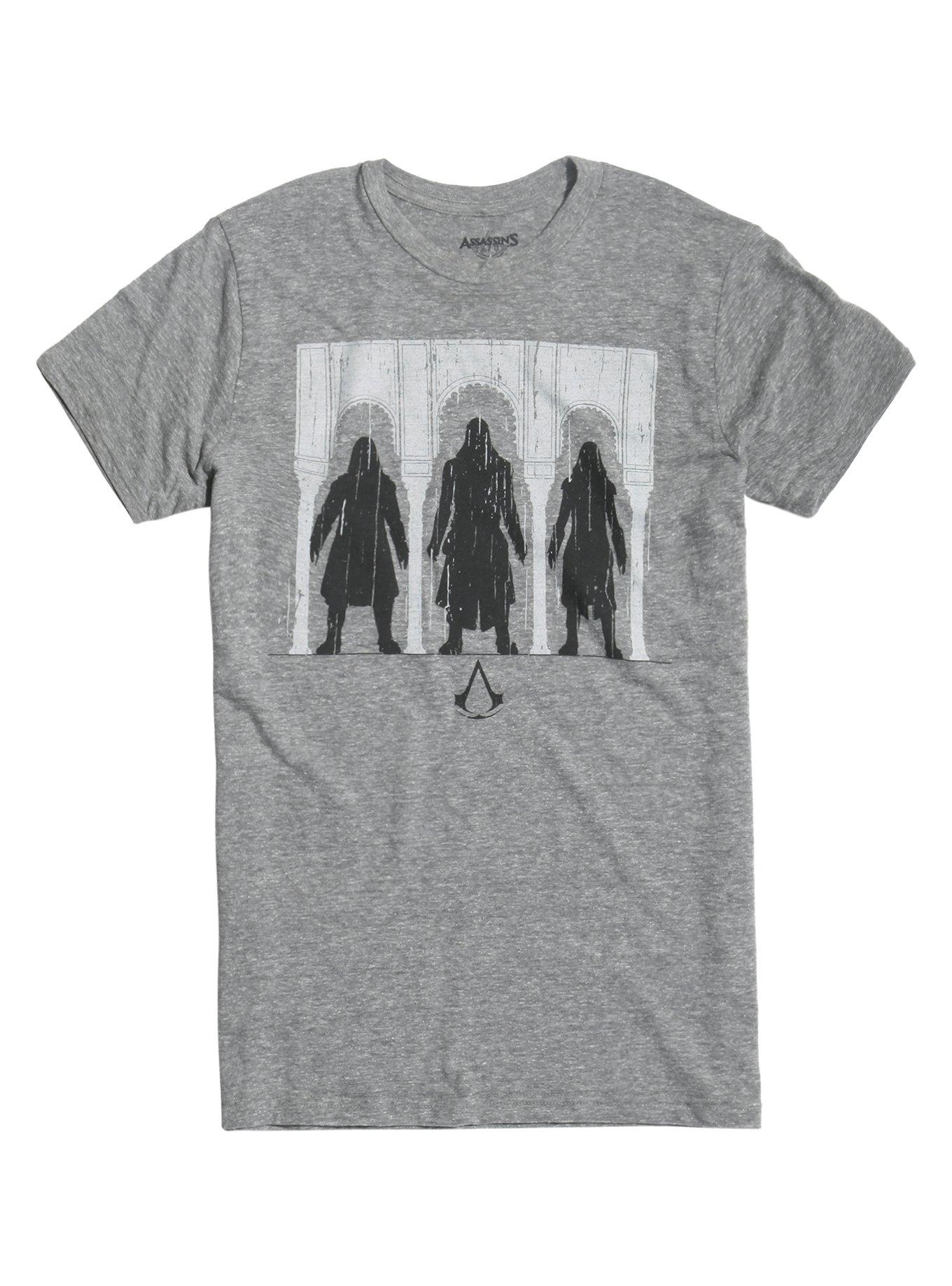 Assassin's Creed Silhouette Trio T-Shirt, GREY, hi-res