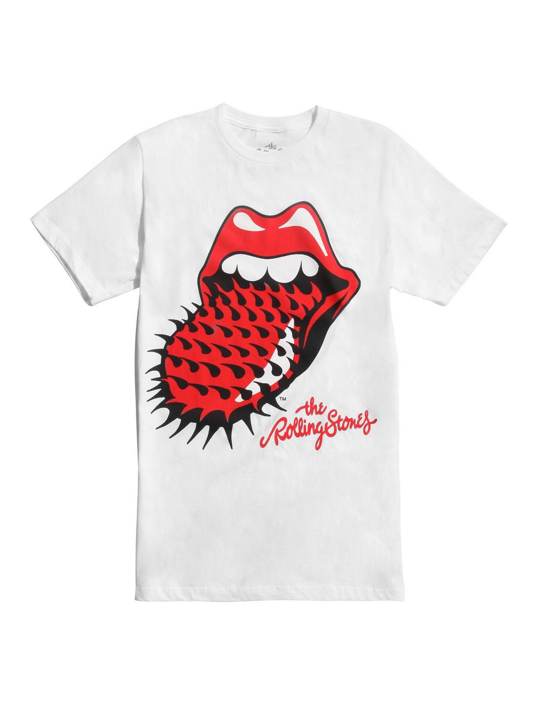 The Rolling Stones Spiked Tongue T-Shirt, WHITE, hi-res