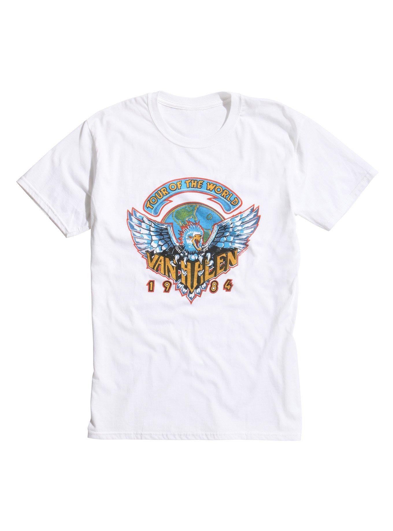 Van Halen 1984 Tour Of The World T-Shirt, WHITE, hi-res