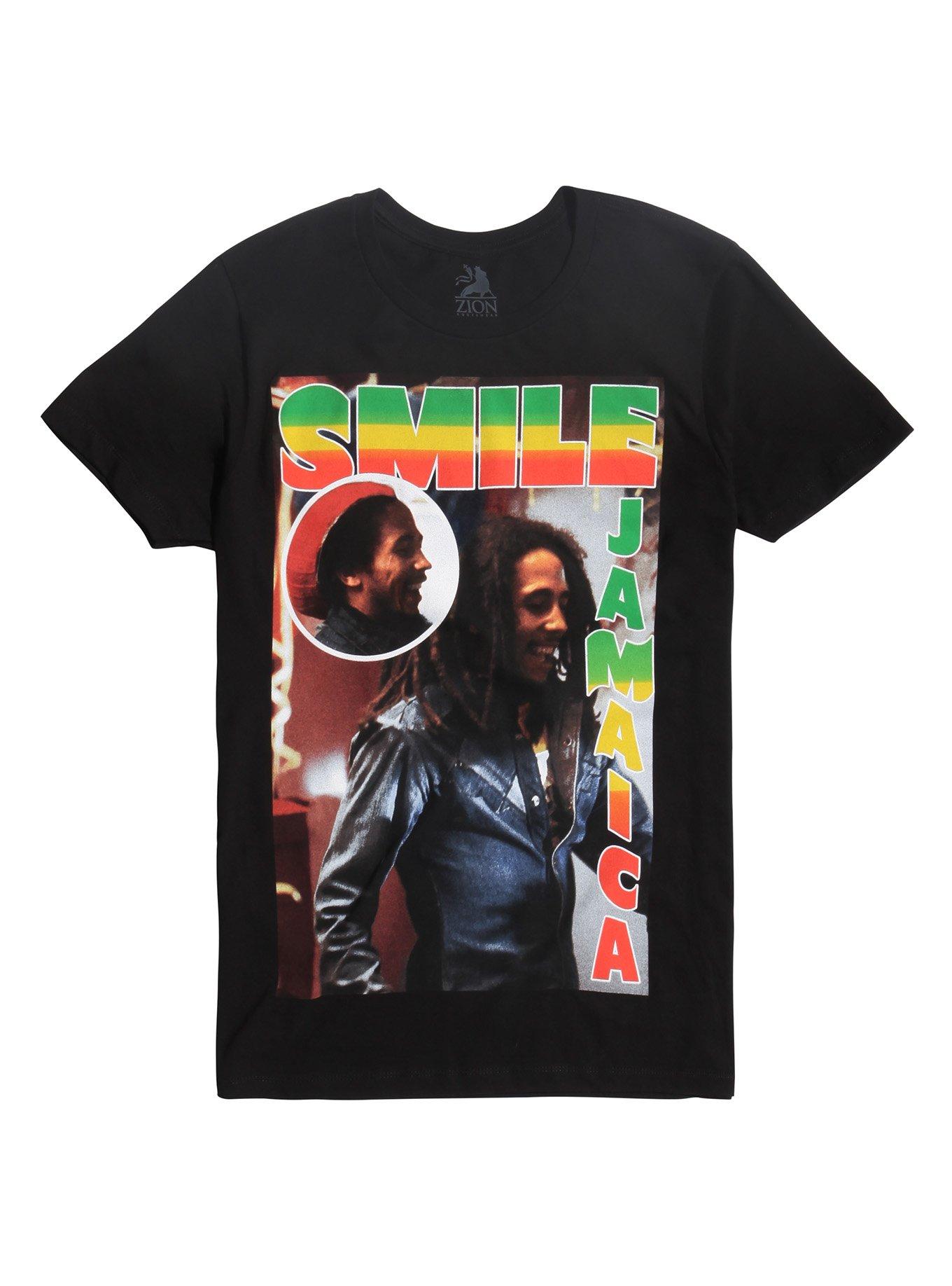 Bob Marley Smile Jamaica T-Shirt, BLACK, hi-res