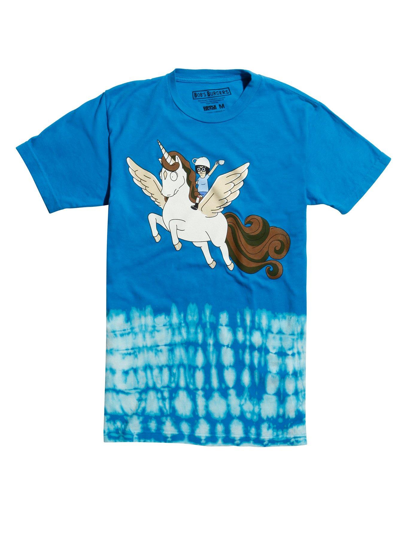 T-shirt Bob's Burgers Tina Taille M - Bleu, Manches Courtes, Occasion Très Bon état