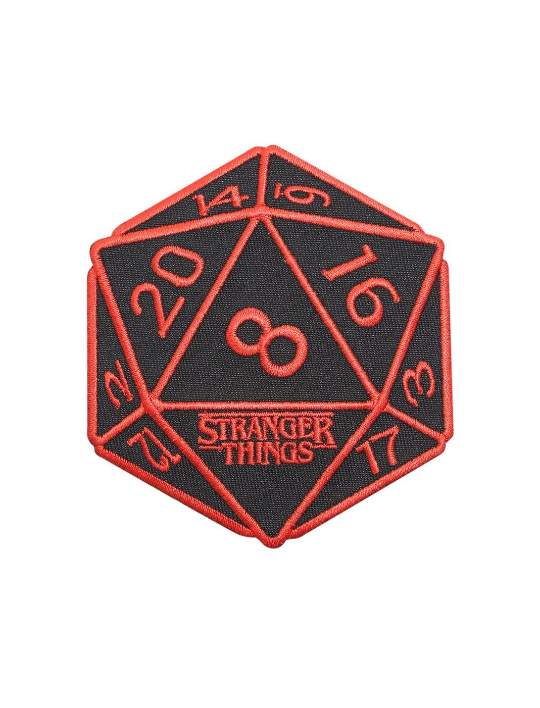 Stranger Things 20-Sided Die Iron-On Patch, , hi-res