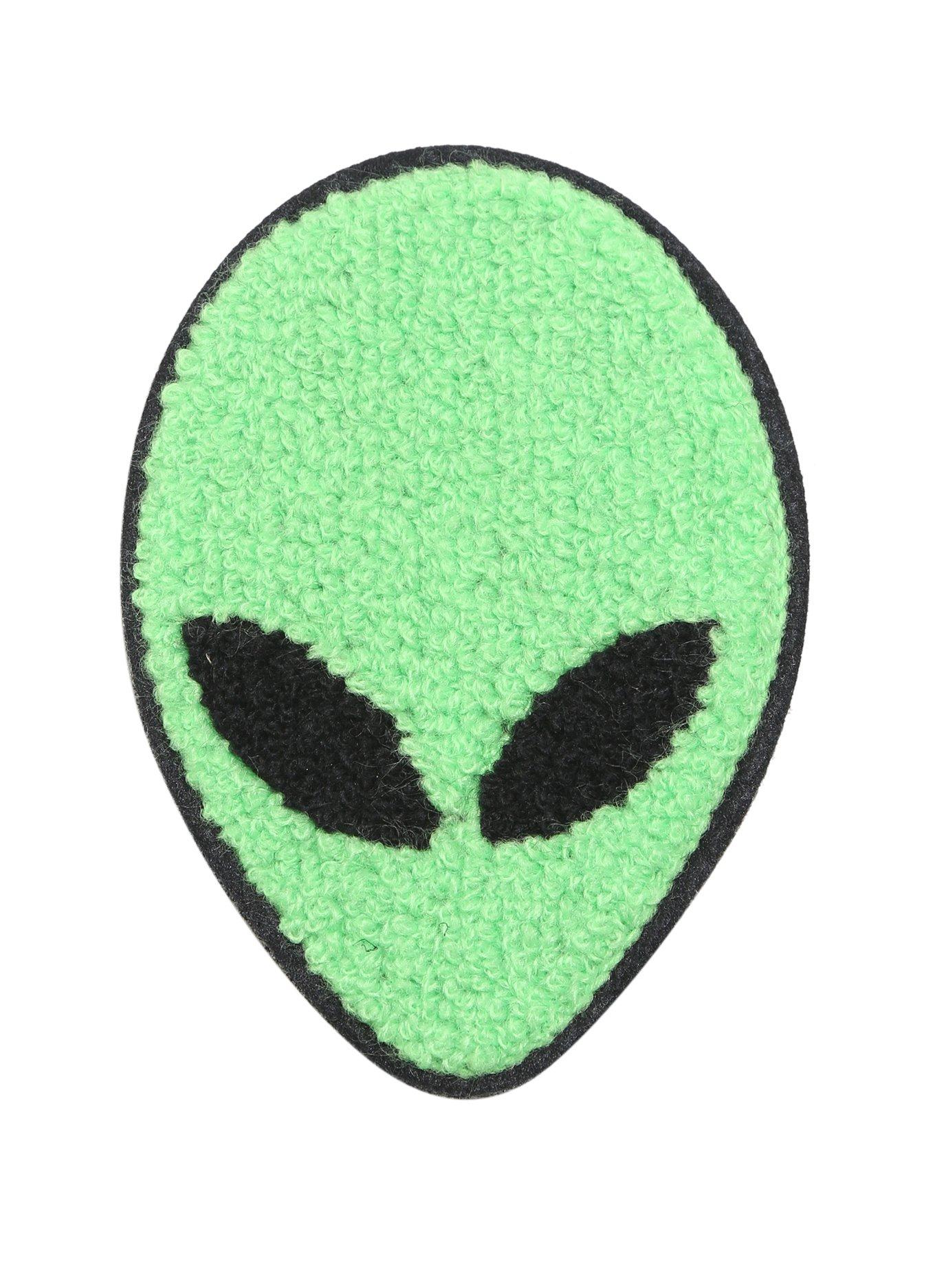 Alien Chenille Iron-On Patch, , hi-res