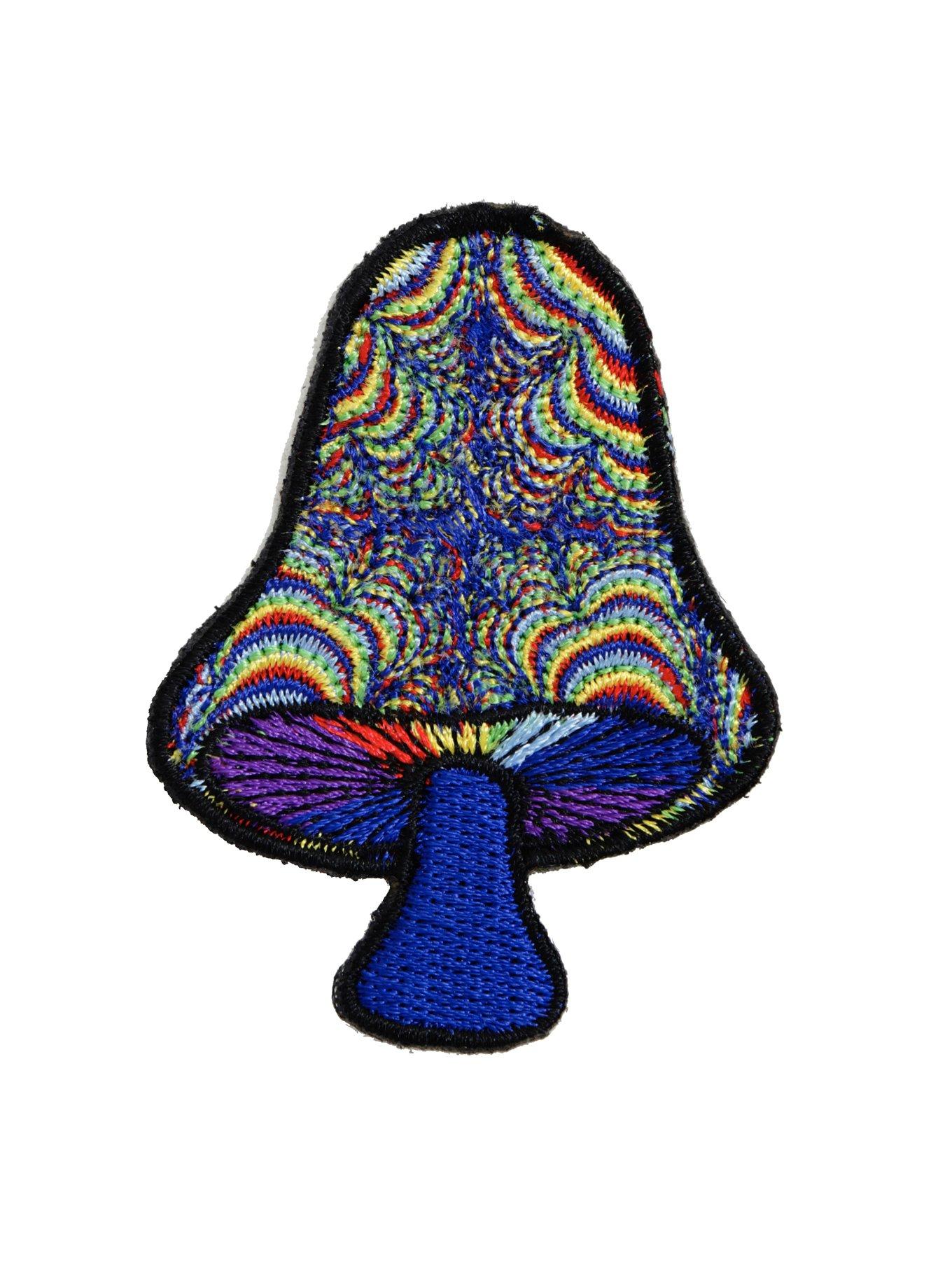 Trippy Mushroom Iron-On Patch, , hi-res