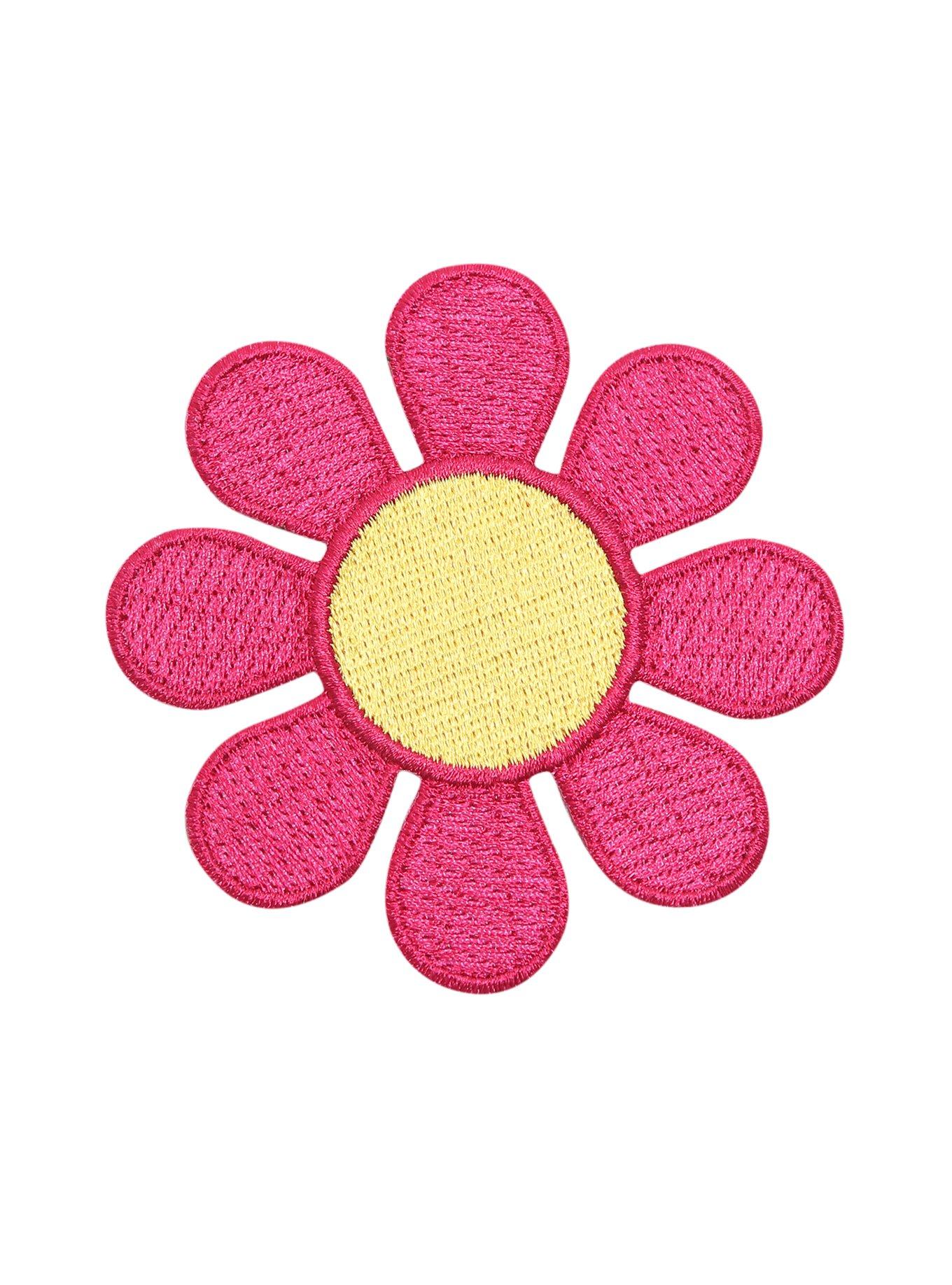 Pink Daisy IronOn Patch Hot Topic