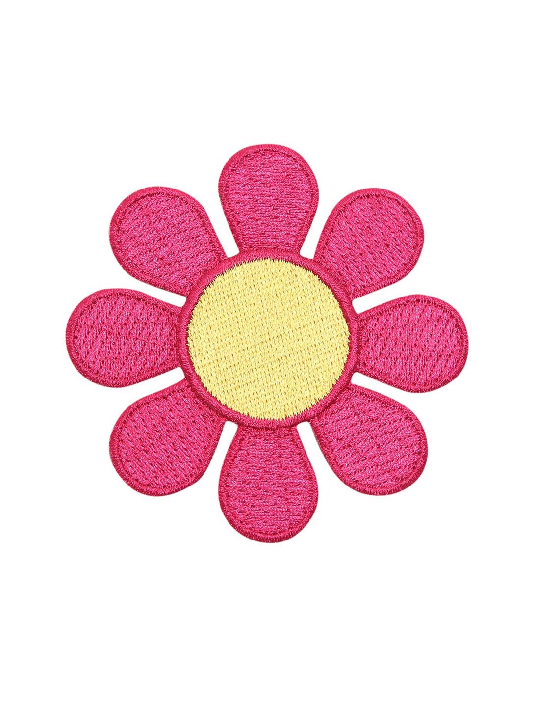 Pink Daisy Iron-On Patch, , hi-res