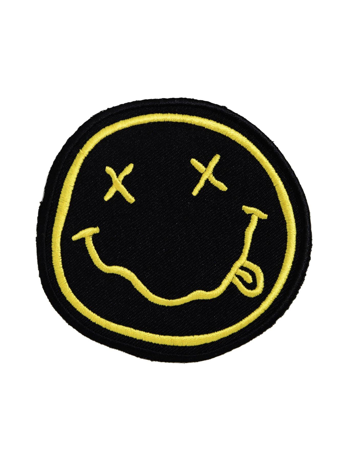 Nirvana Smiley Logo Iron-On Patch, , hi-res