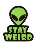 Alien Stay Weird Iron-On Patch, , hi-res