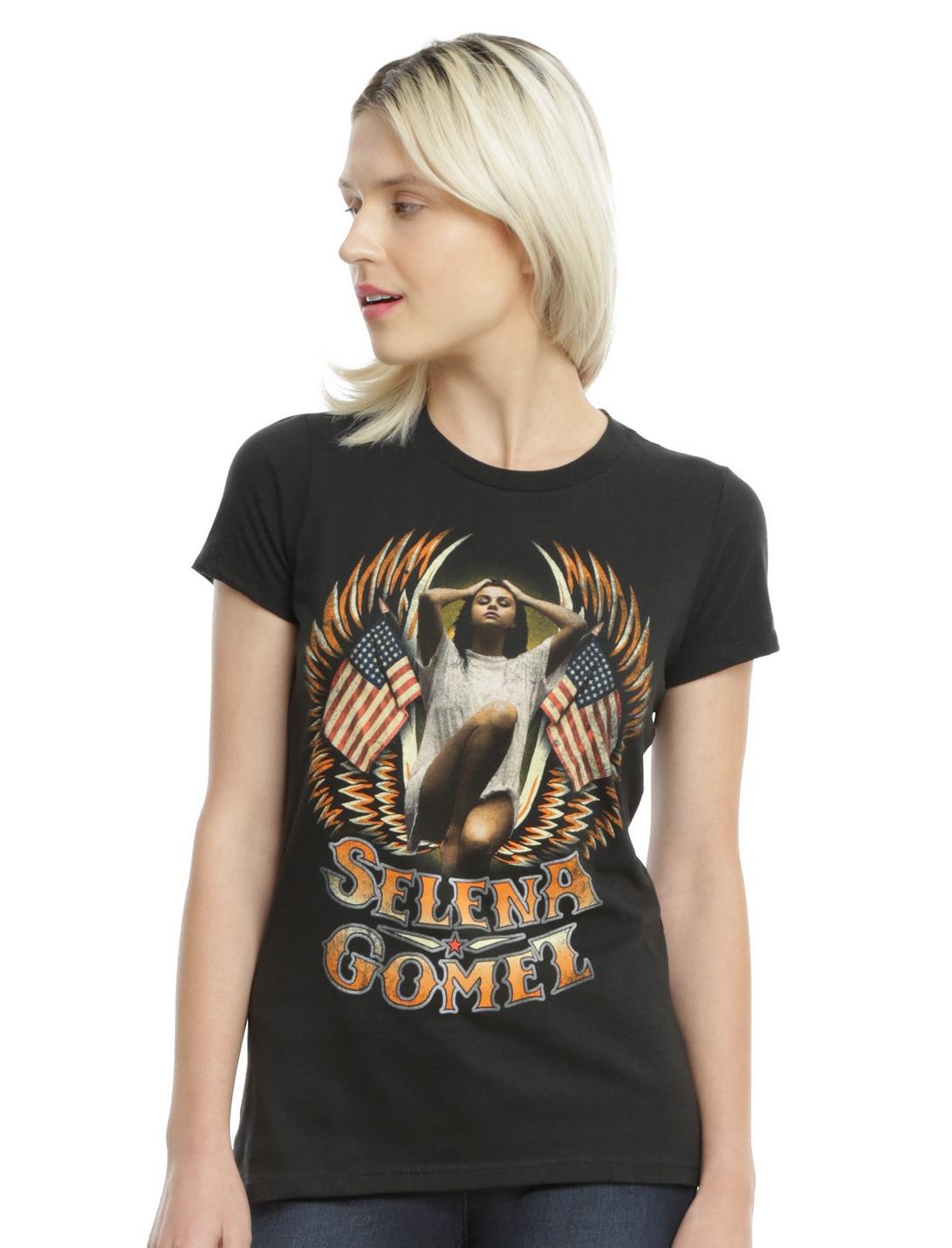 Selena Gomez Americana Girls T-Shirt, BLACK, hi-res