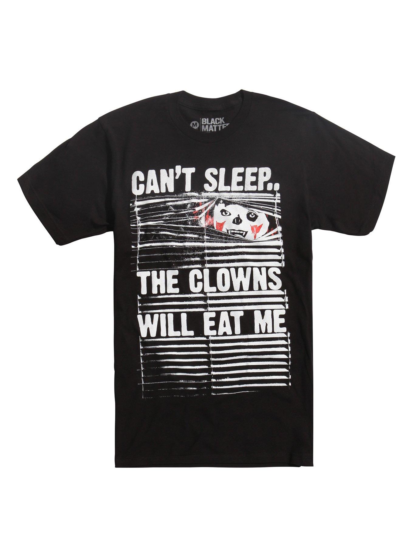 Can't Sleep Clowns Will Eat Me T-Shirt, BLACK, hi-res