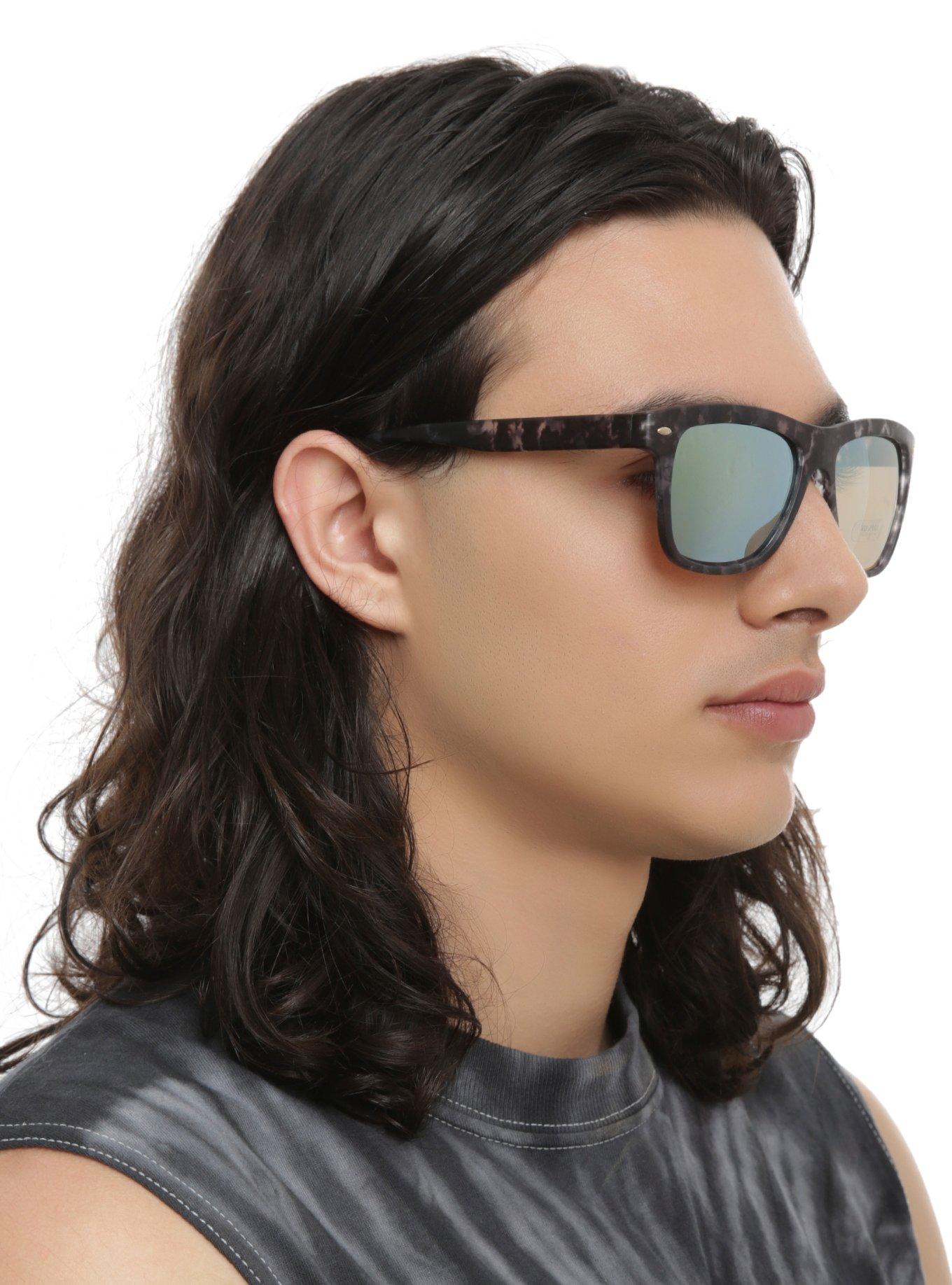 Translucent Smoke Mirror Retro Sunglasses, , hi-res