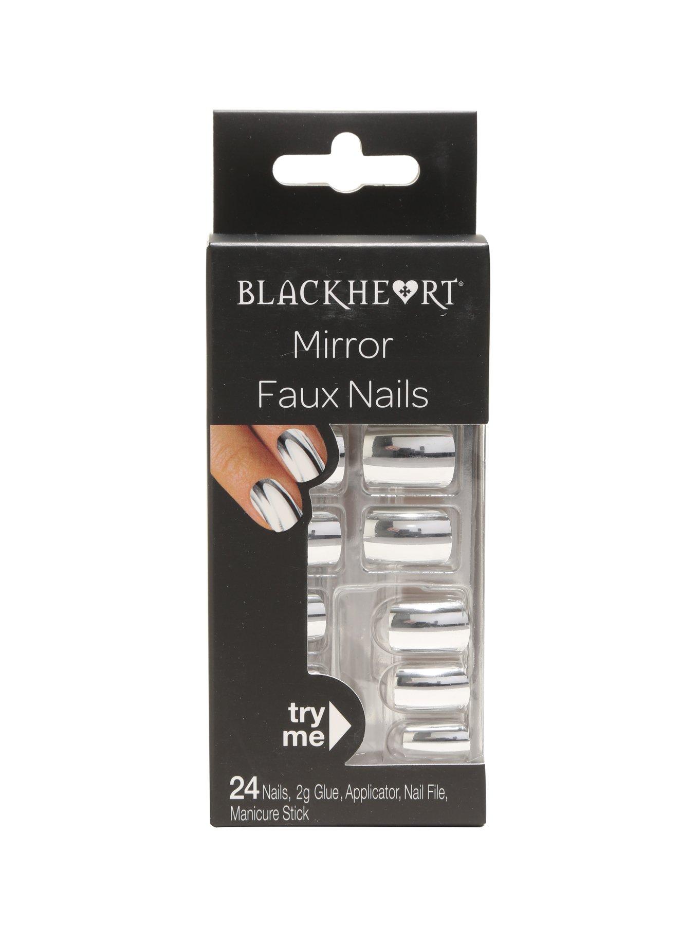 Blackheart Mirror Faux Nails, , hi-res