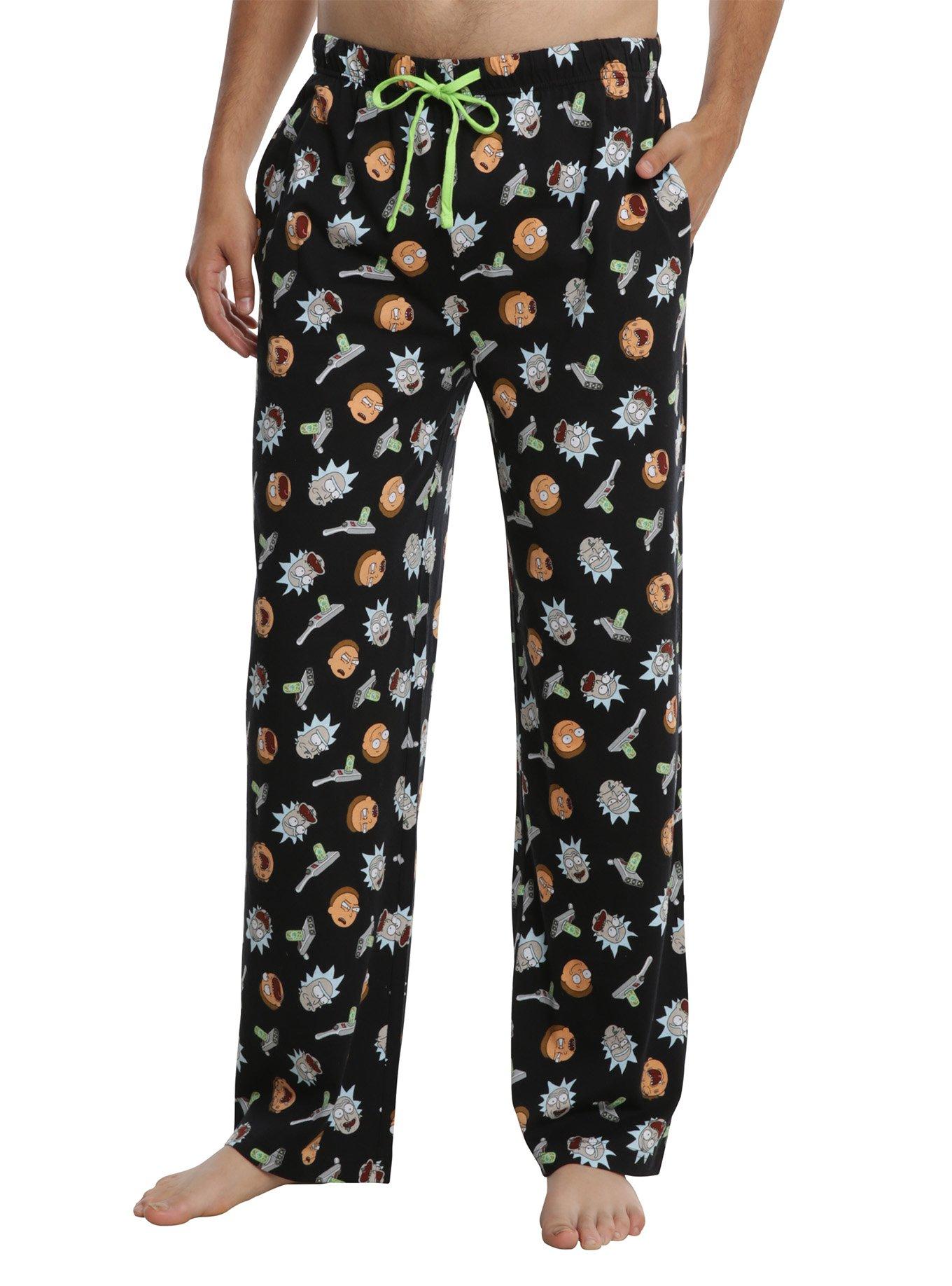 Rick and morty 2025 men's pajama pants