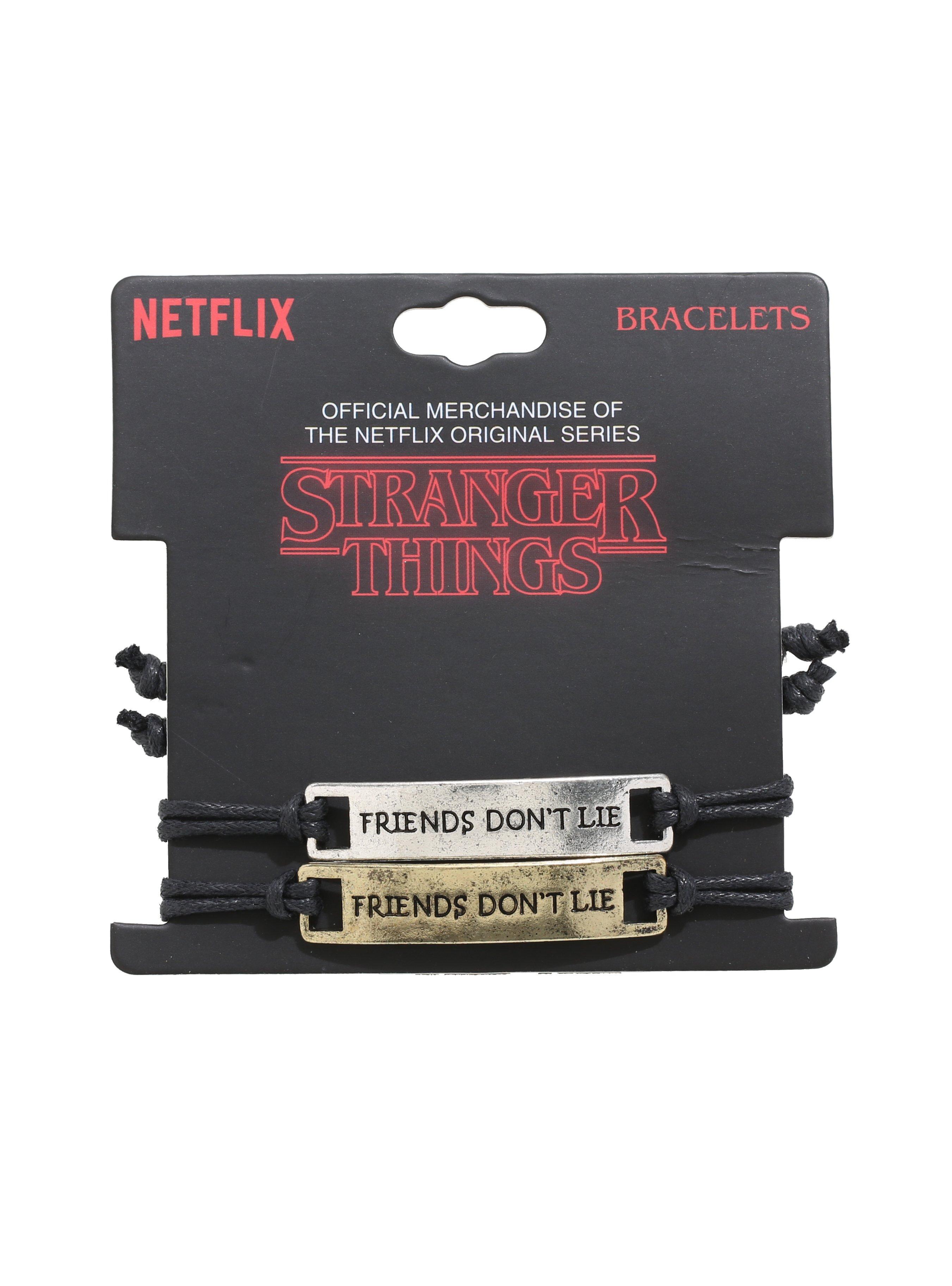 Stranger Things Friends Don't Lie Best Friend Cord Bracelet Set, , hi-res