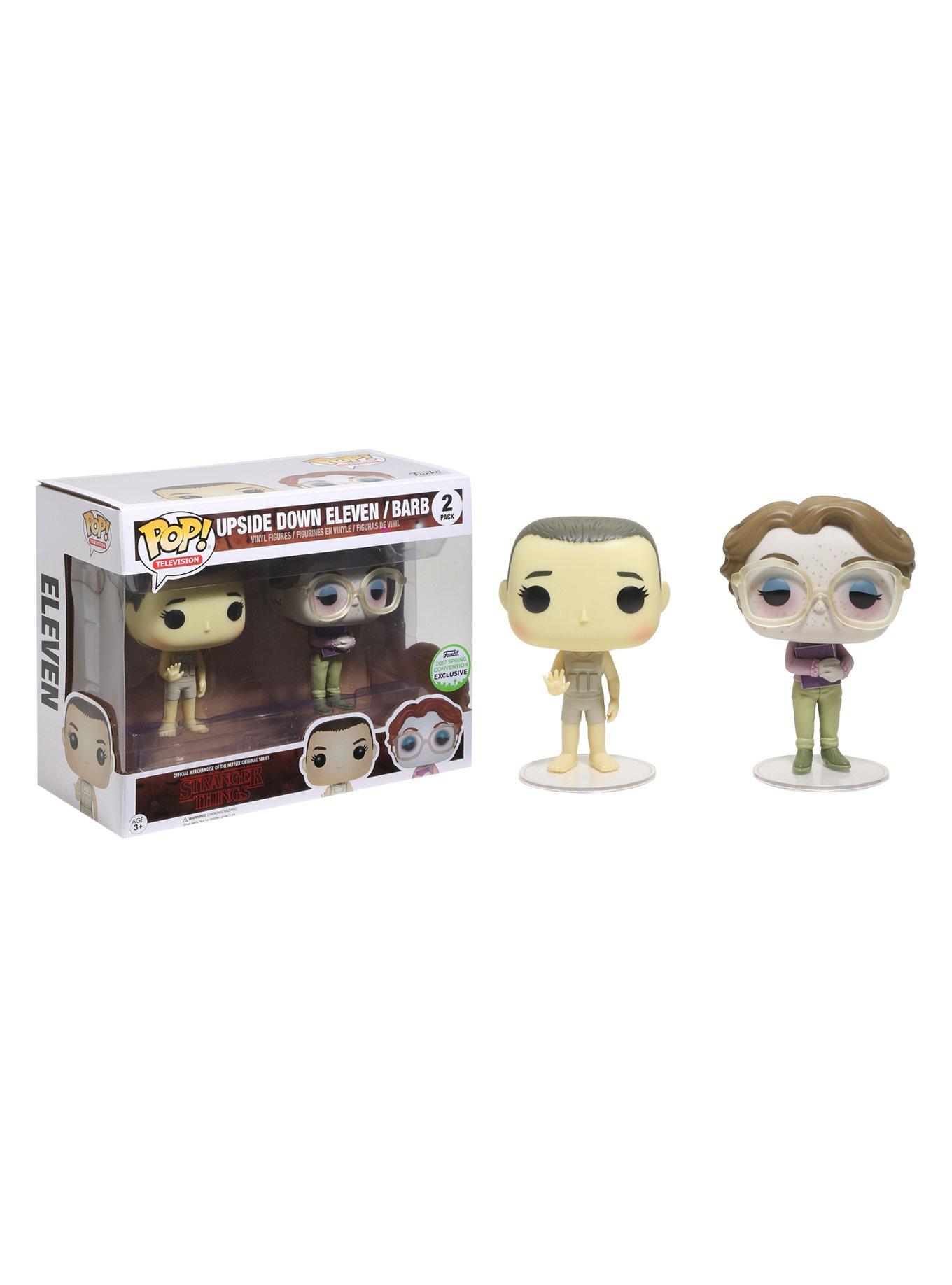 Funko Stranger Things Pop! Television Upside Down Eleven & Barb Vinyl Figure Set 2017 Spring Convention Exclusive, , hi-res