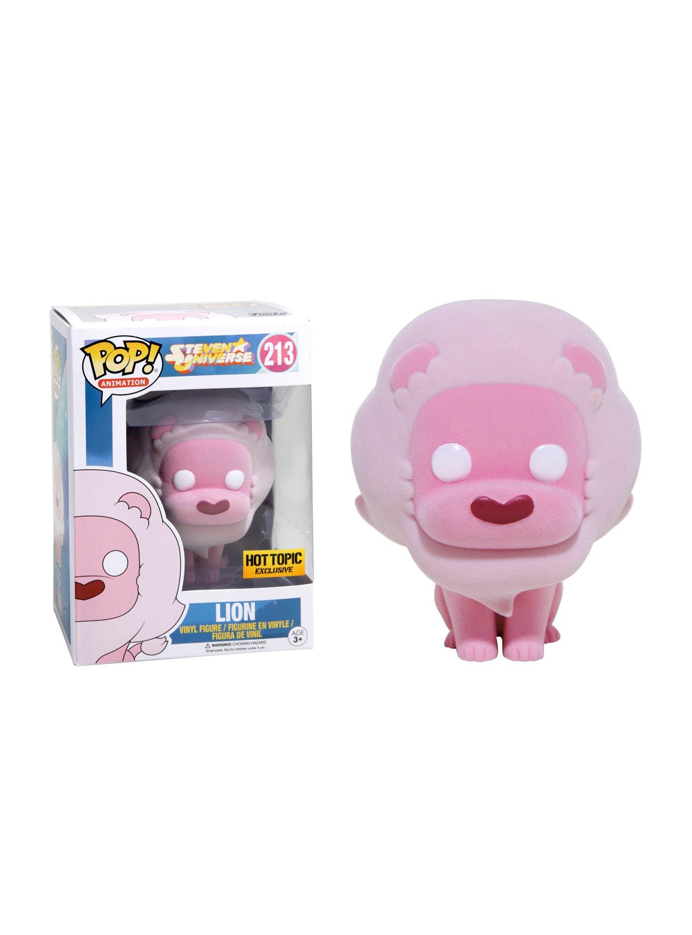 Funko Steven Universe Pop! Animation Lion (Flocked) Vinyl Figure Hot Topic Exclusive, , hi-res