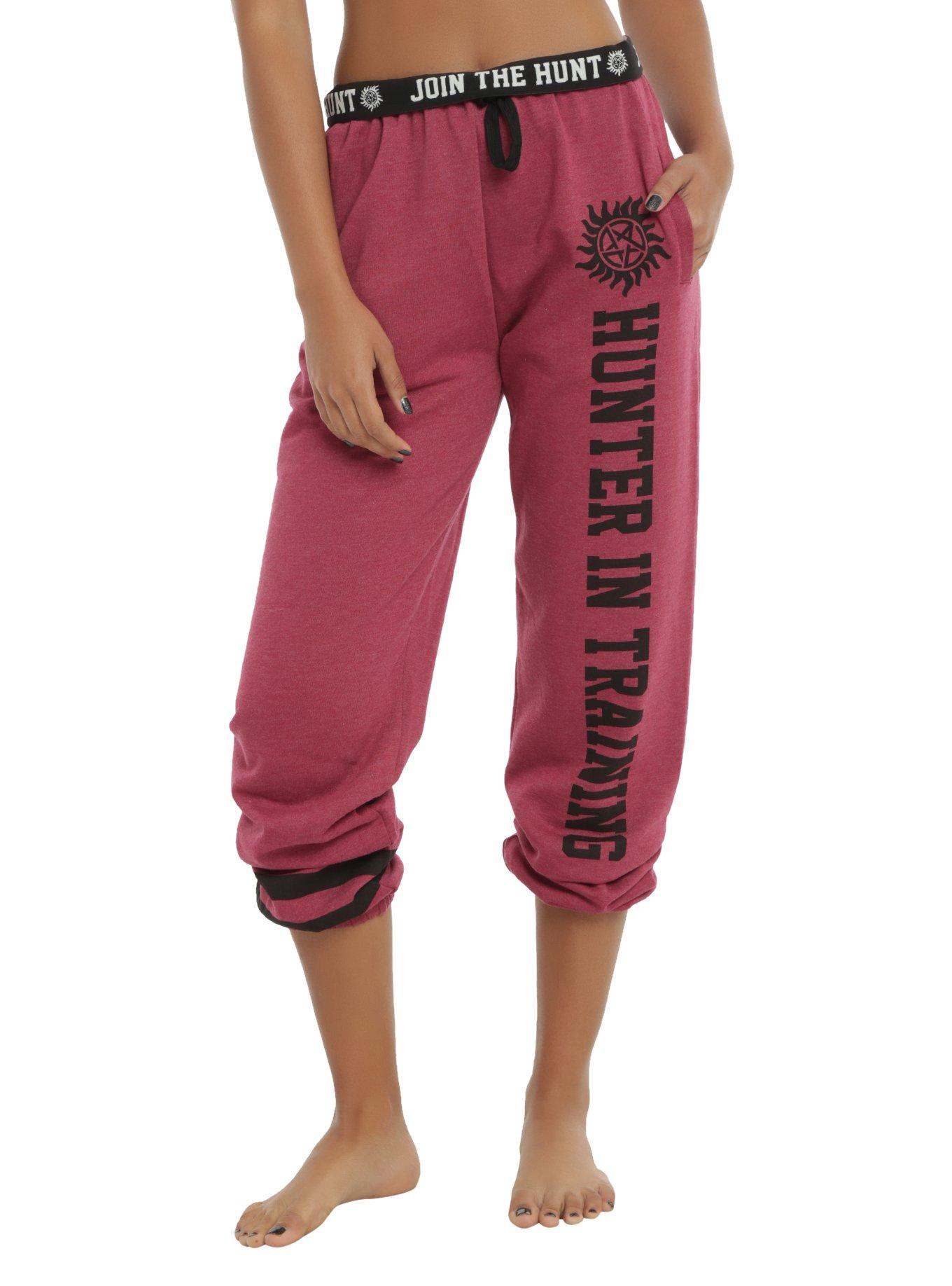 Supernatural Hunter In Training Relaxed Girls Jogger Pants, RED, hi-res