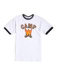 WWE Camp WWE Logo Ringer T-Shirt, WHITE, hi-res