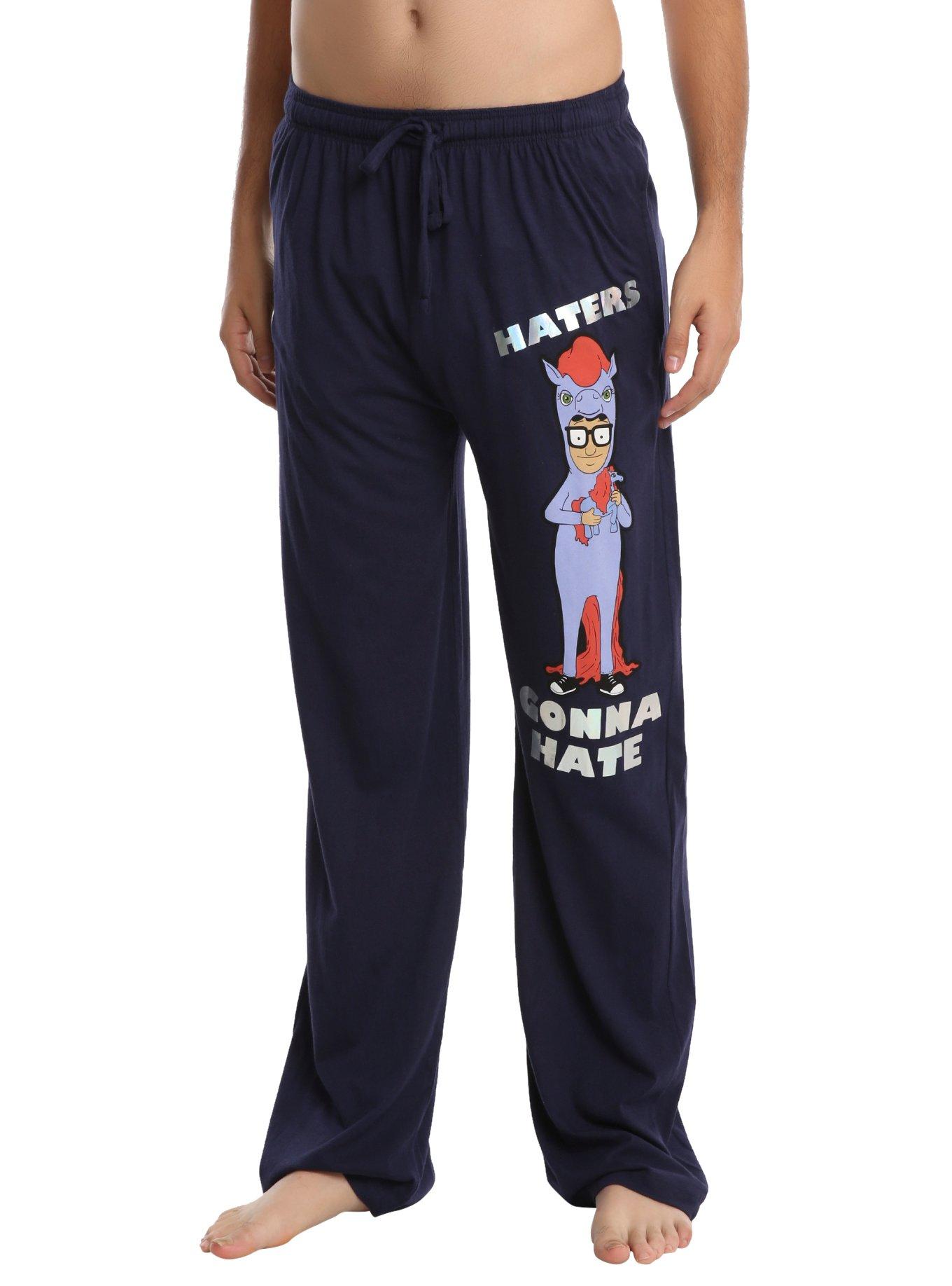Bob's Burgers Tina Belcher Haters Gonna Hate Guys Pajama Pants, GREY, hi-res
