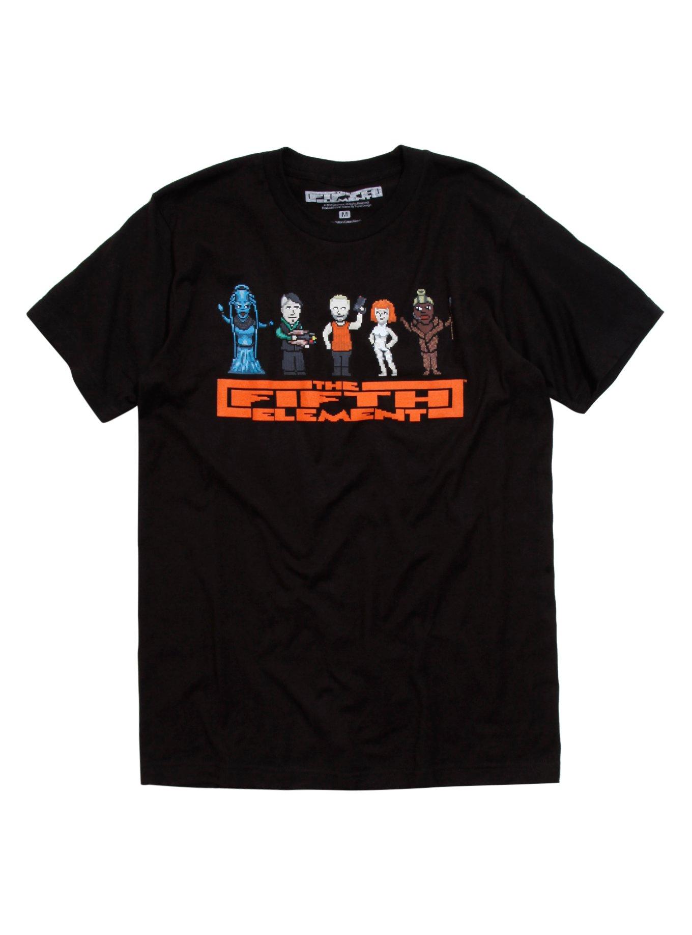 The Fifth Element Pixelated Characters T-Shirt, BLACK, hi-res