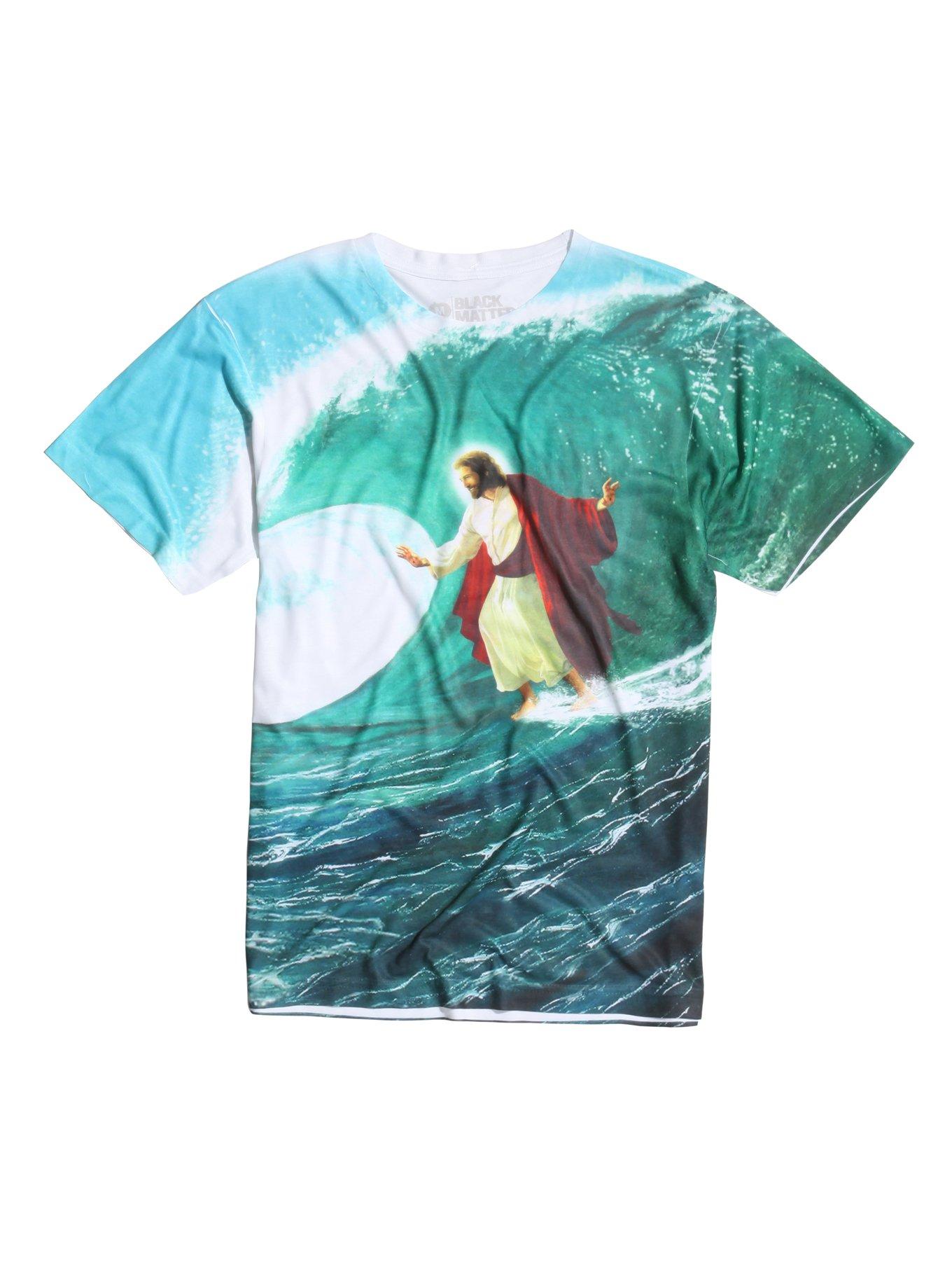 Jesus surfing shop t shirt