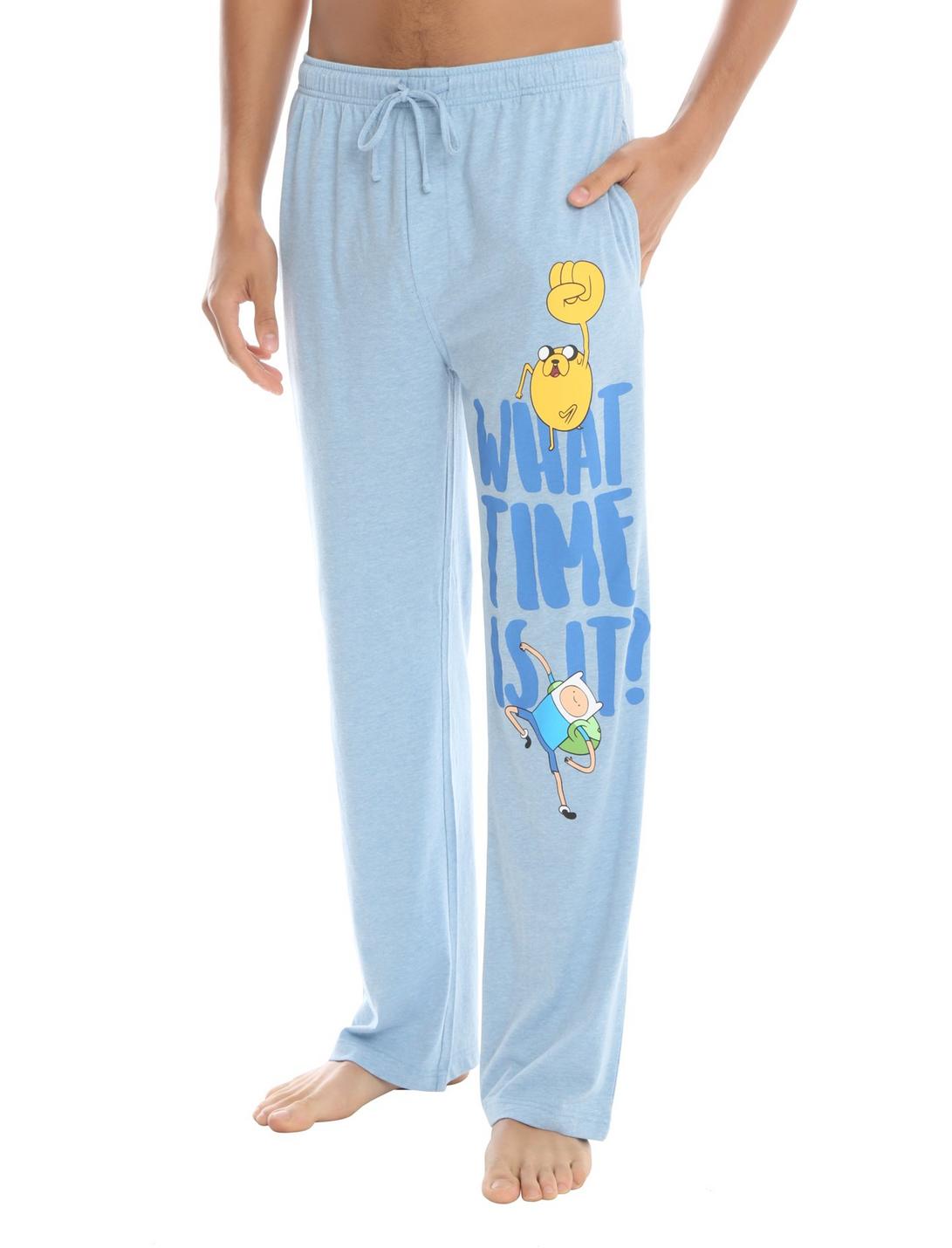 Adventure Time What Time Is It Guys Pajama Pants, BLUE, hi-res