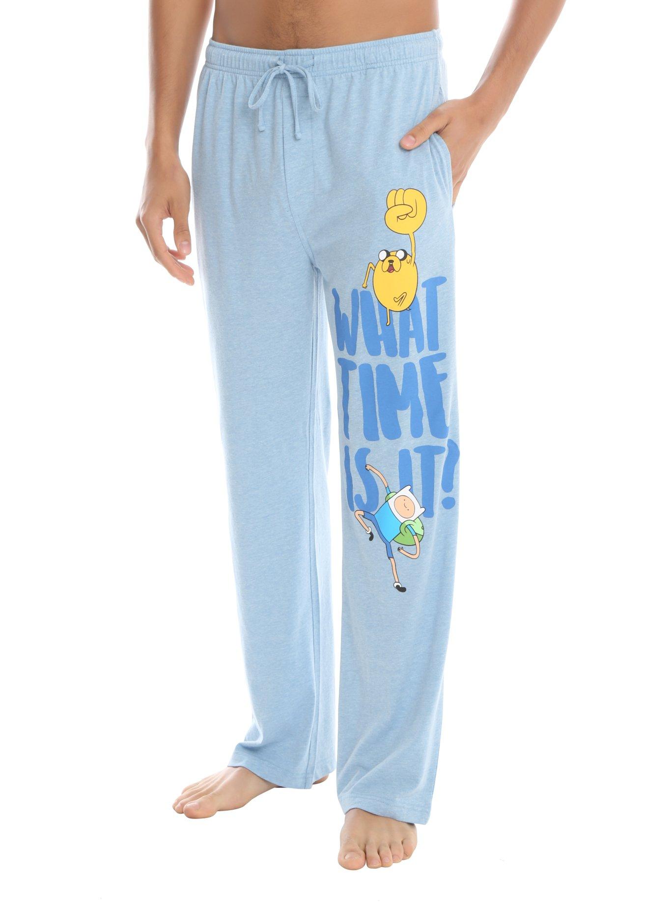 Adventure Time What Time Is It Guys Pajama Pants, BLUE, hi-res