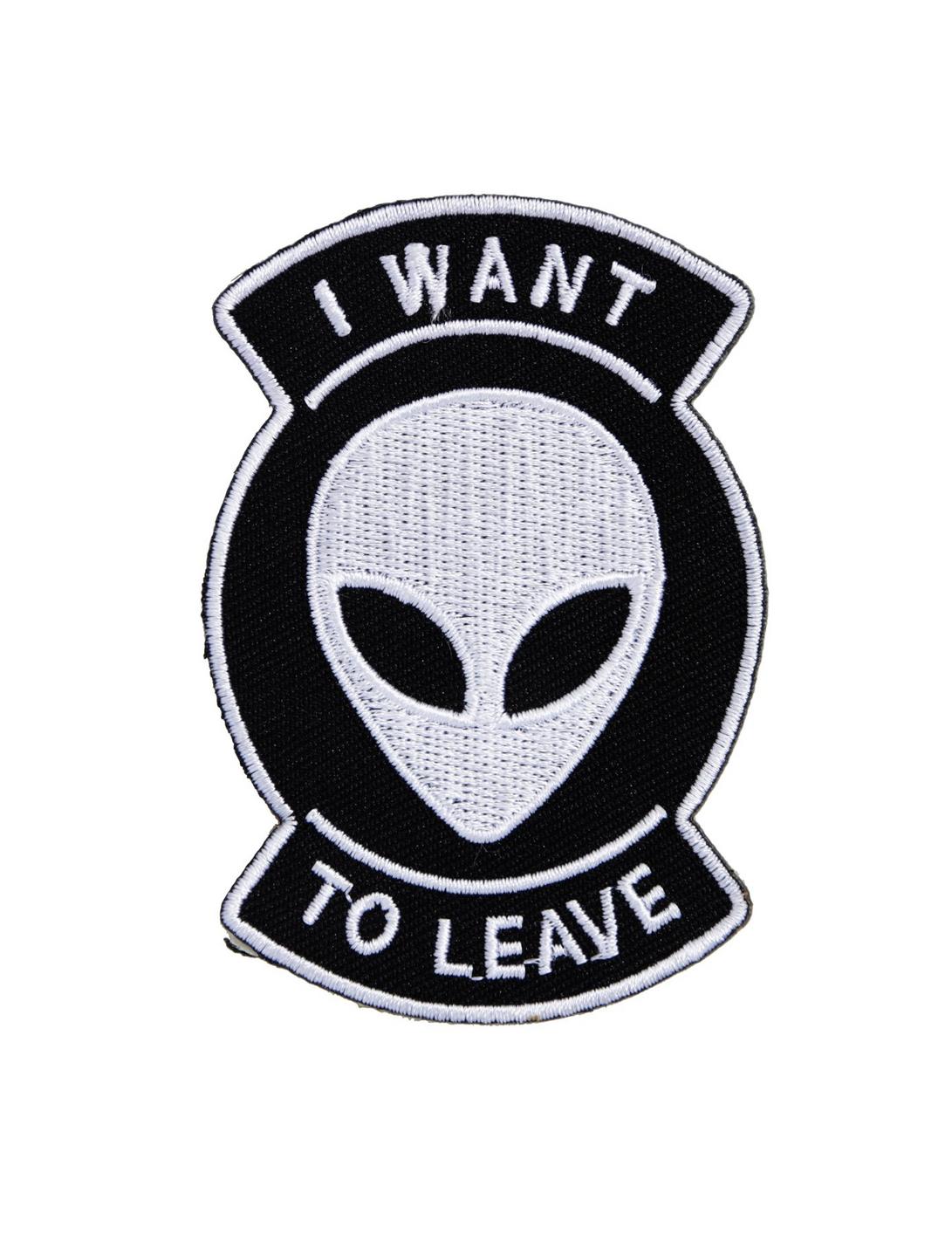 I Want To Leave Iron-On Patch, , hi-res