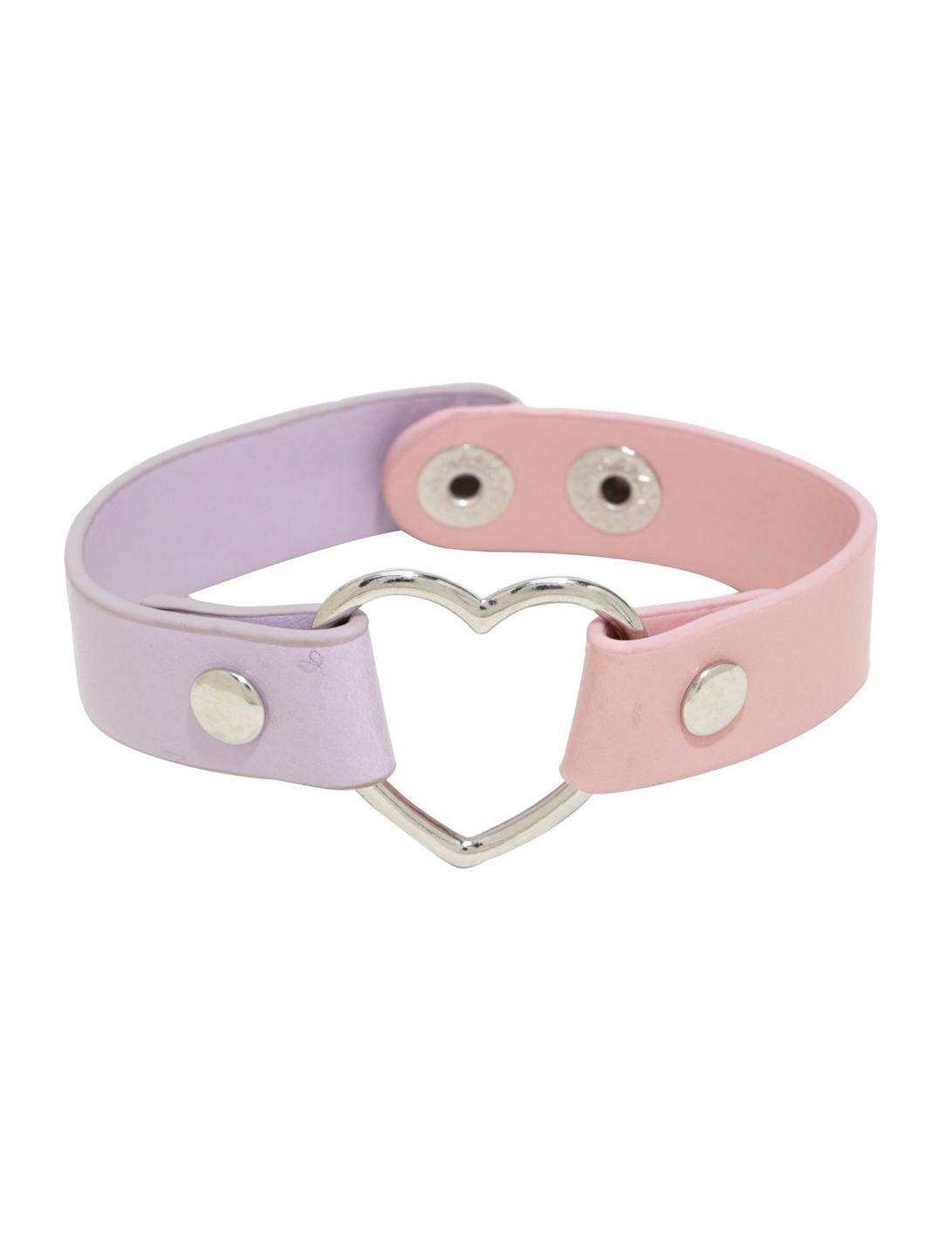 Blackheart Pink & Lavender Half & Half Bondage Bracelet, , hi-res